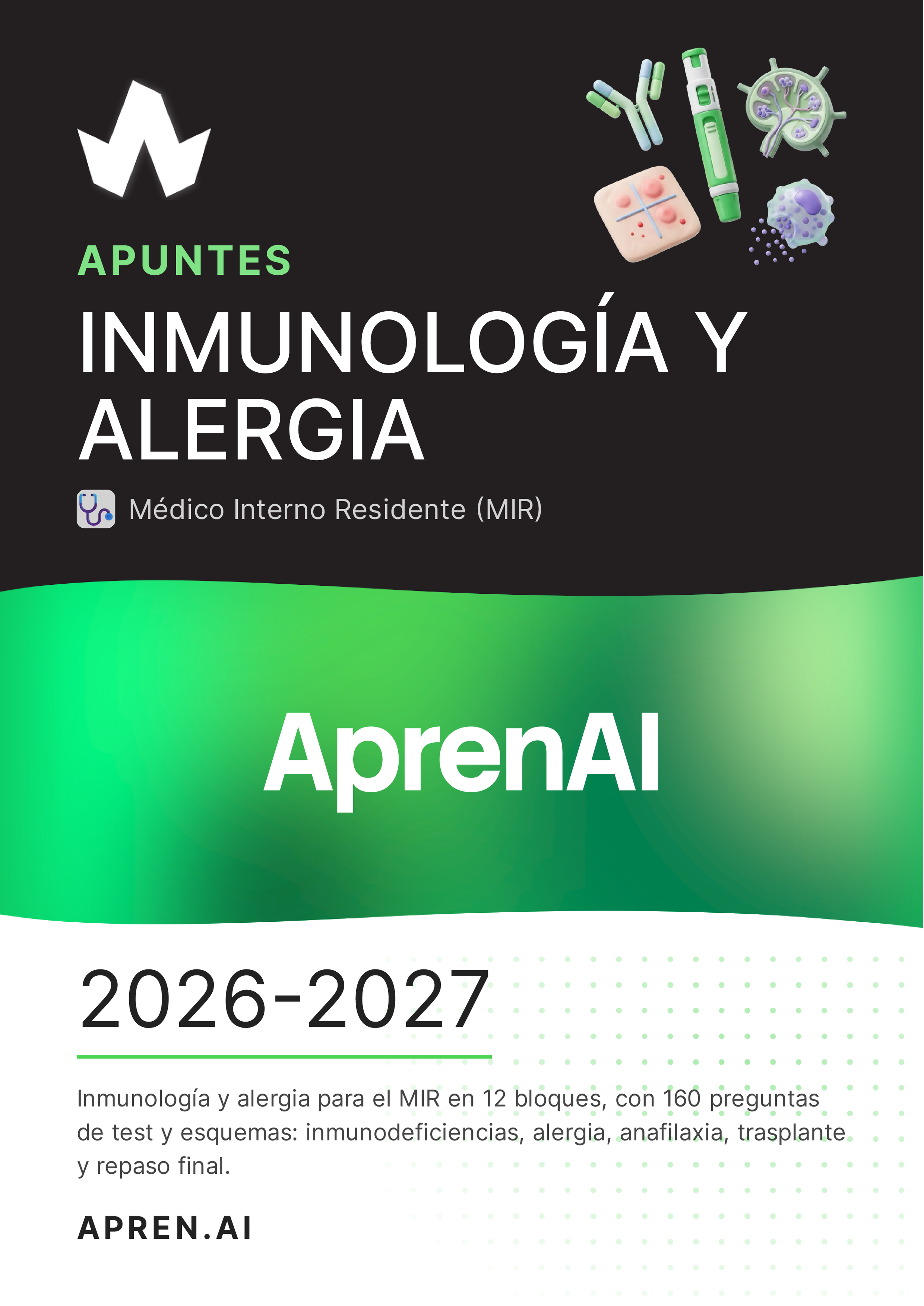 Portada del manual MIR de Inmunología y alergia