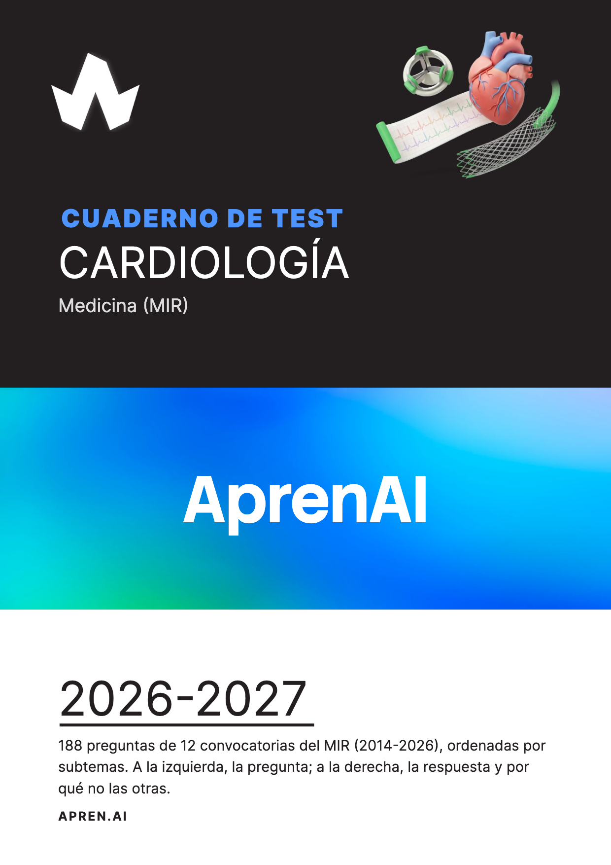 Cuaderno de test de Medicina (MIR): Cardiología