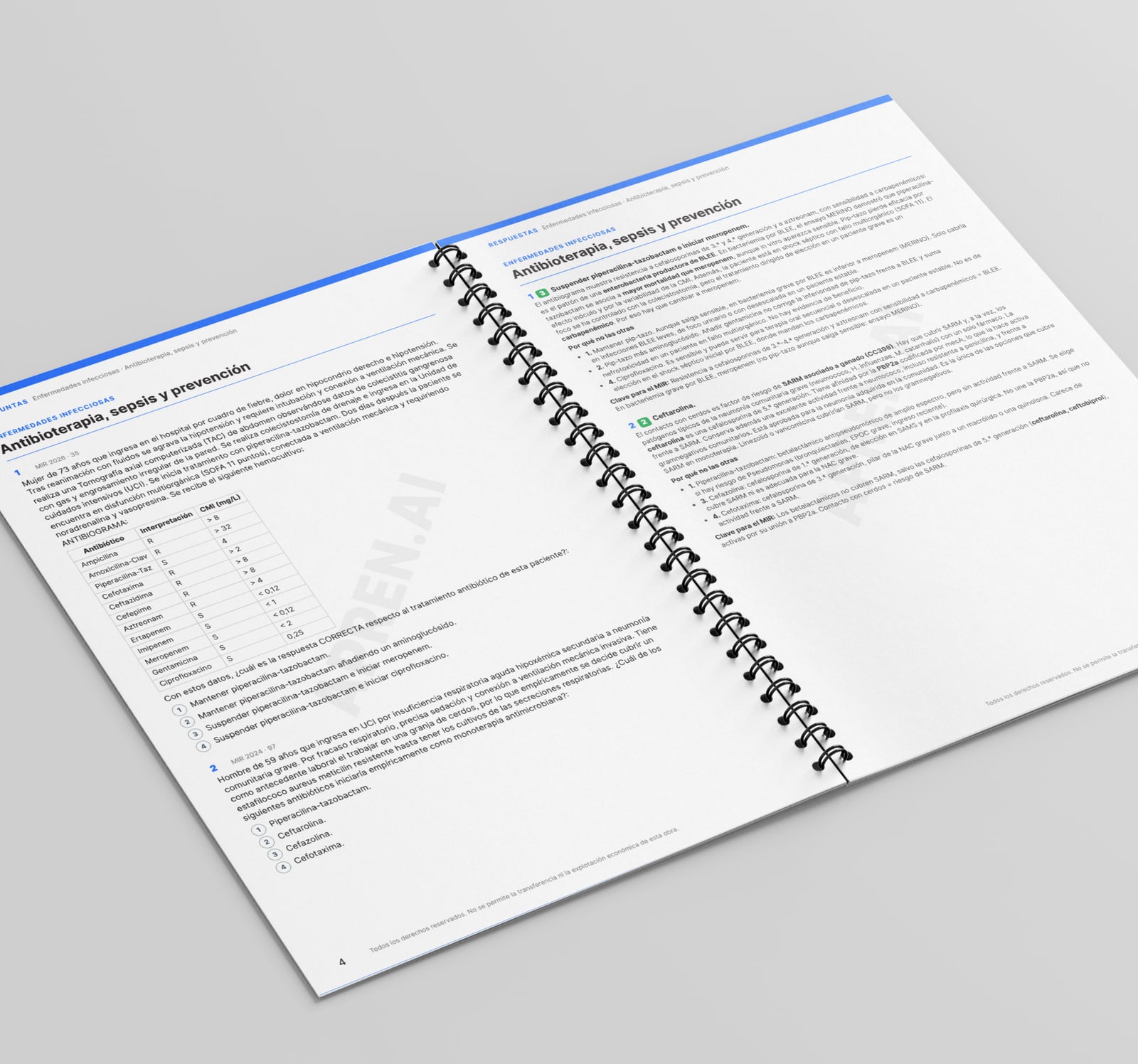 Cuaderno de test de Medicina (MIR): Infecciosas y Hematología