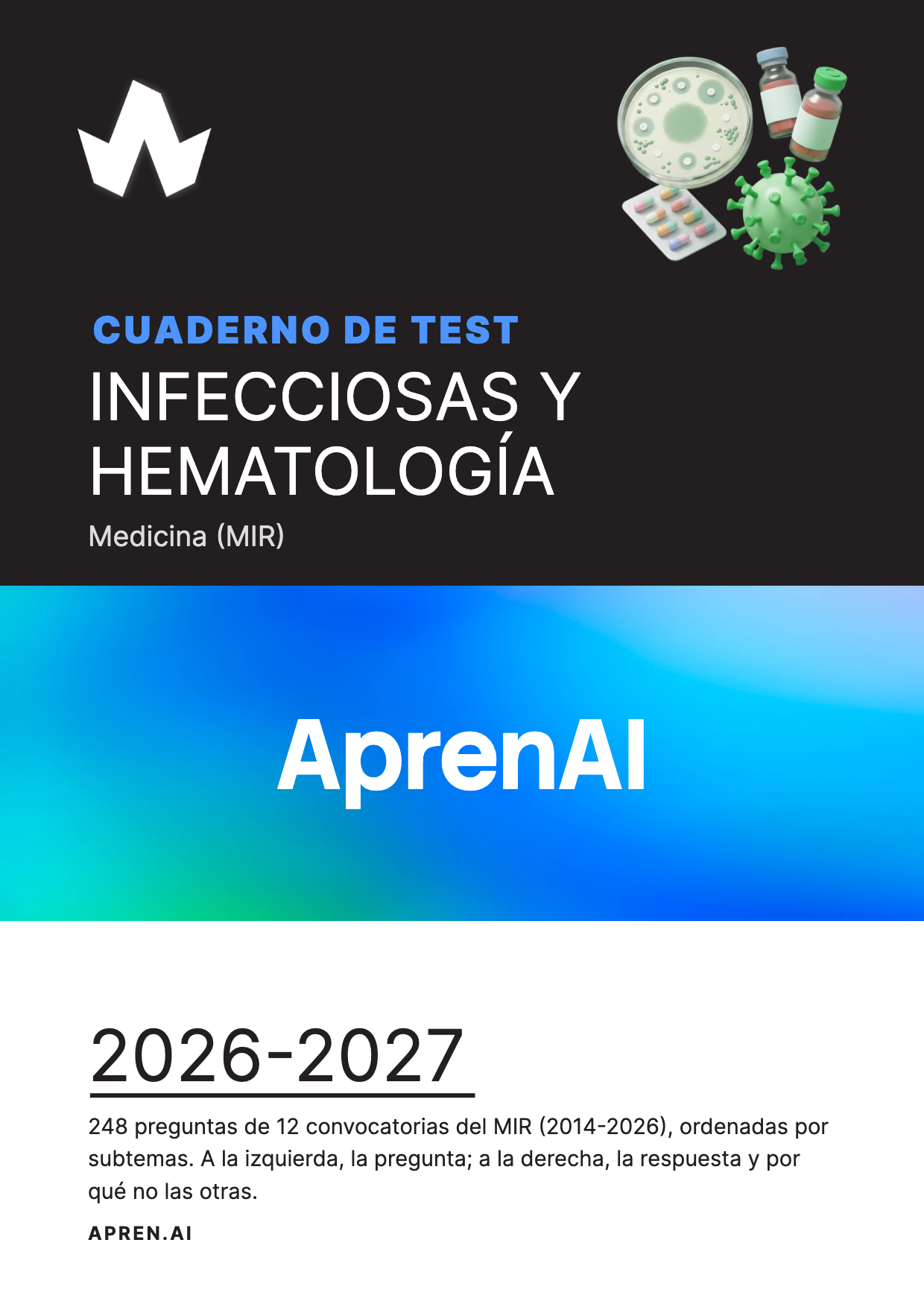 Cuaderno de test de Medicina (MIR): Infecciosas y Hematología