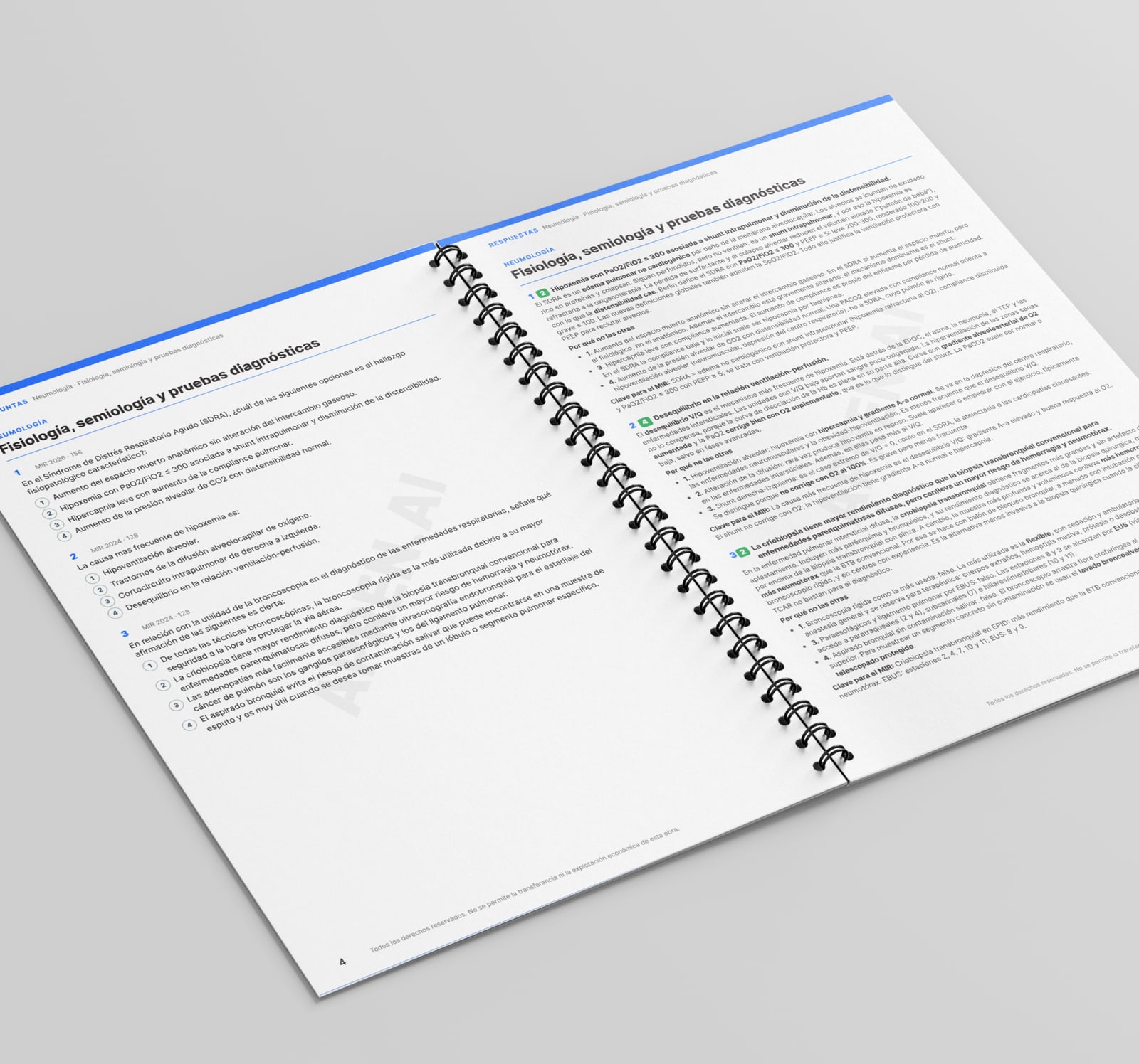 Cuaderno de test de Medicina (MIR): Neumología y Endocrinología