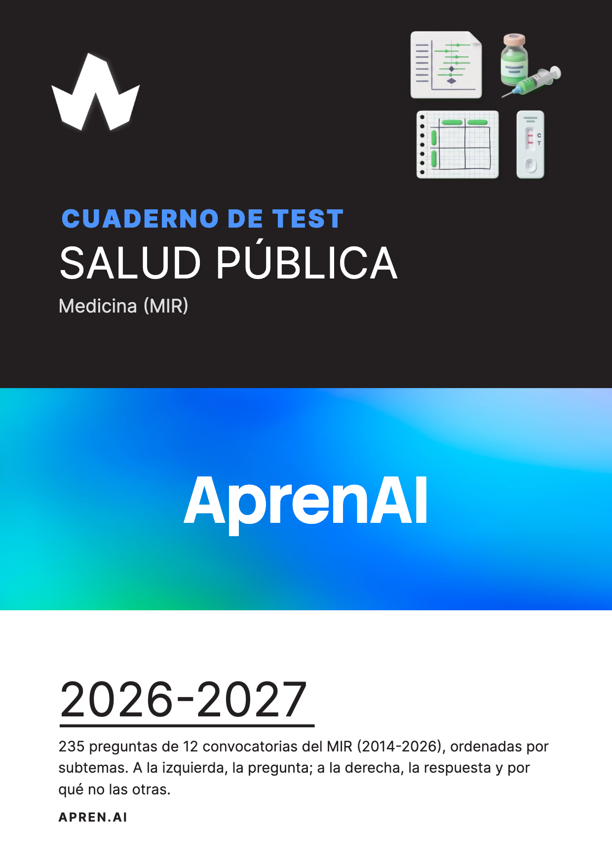 Cuaderno de test de Medicina (MIR): Salud pública