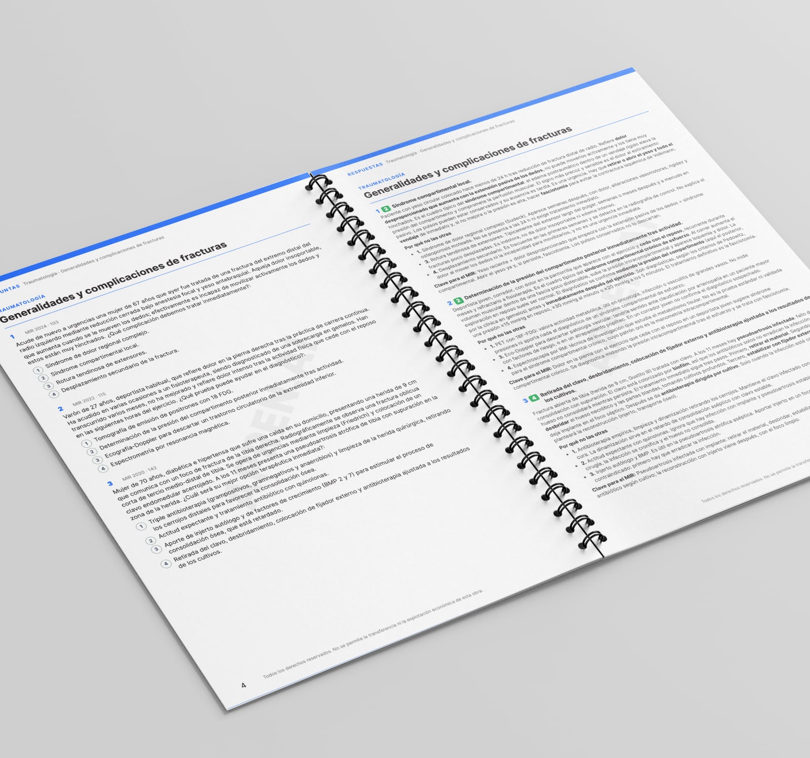 Cuaderno de test de Medicina (MIR): Traumatología, Dermatología, ORL y Oftalmología