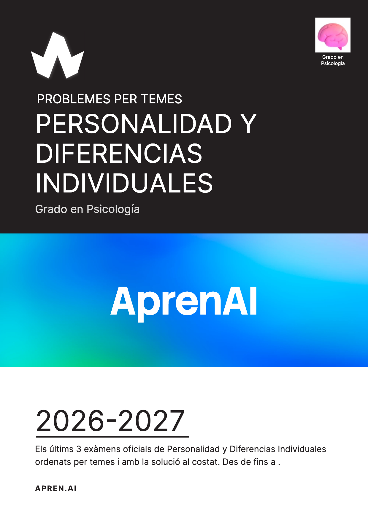 Dossier d'exàmens de Personalidad y Diferencias Individuales