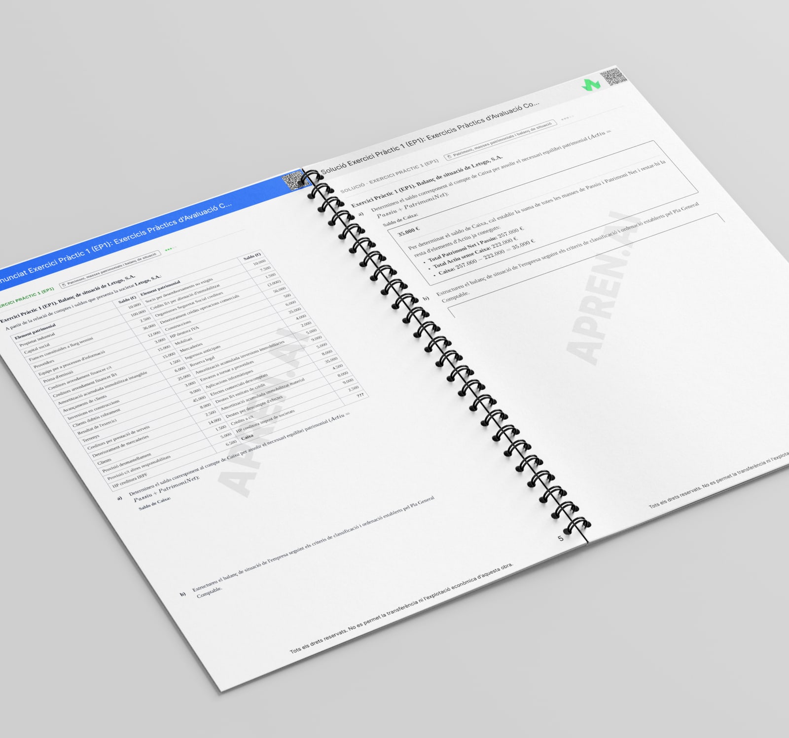 Dossier d'exàmens de Fundamentos de Contabilidad