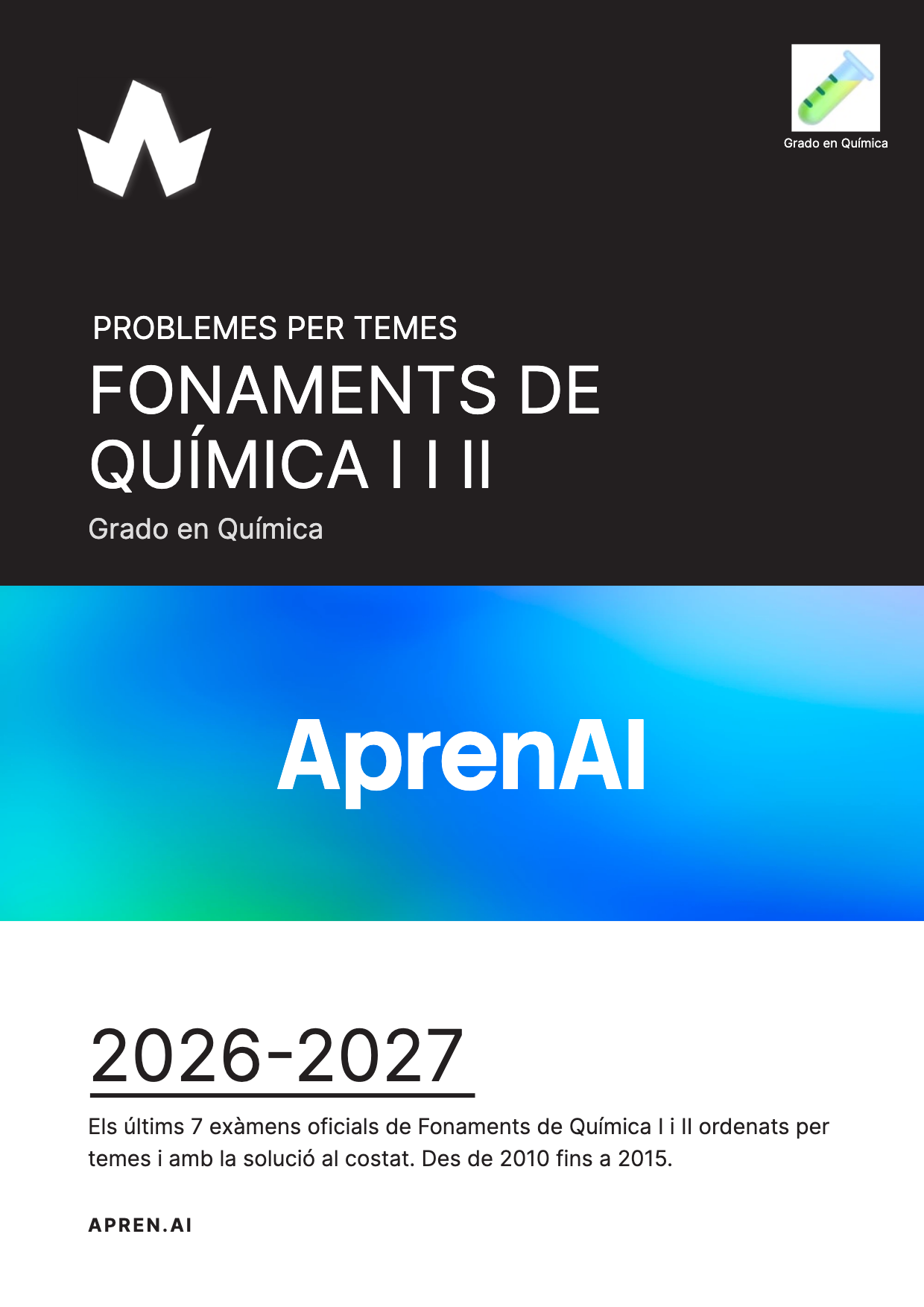 Dossier d'exàmens de Fonaments de Química I i II