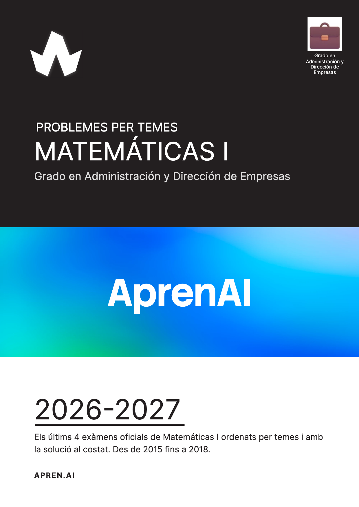 Dossier d'exàmens de Matemáticas I
