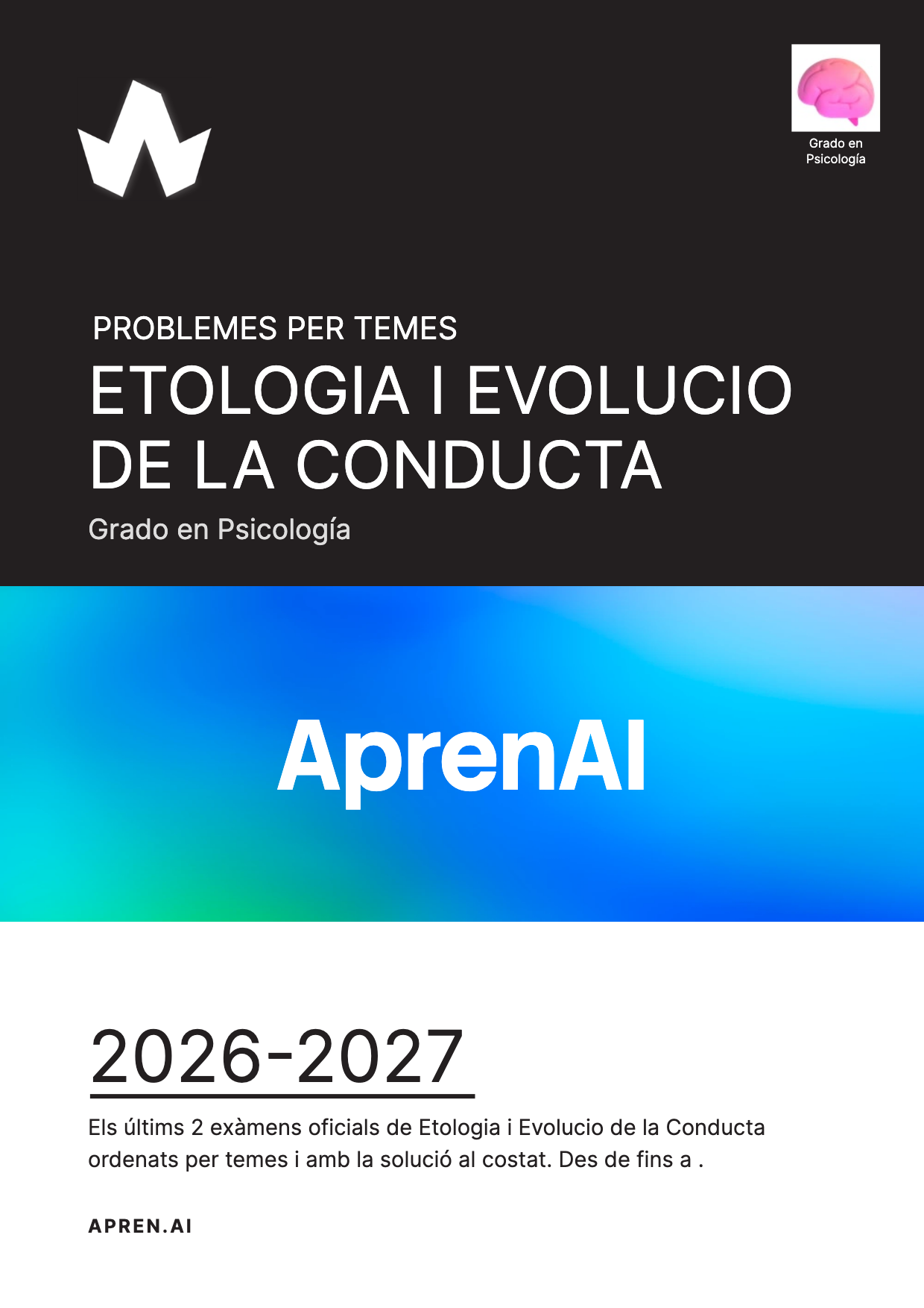 Dossier d'exàmens de Etologia i Evolucio de la Conducta
