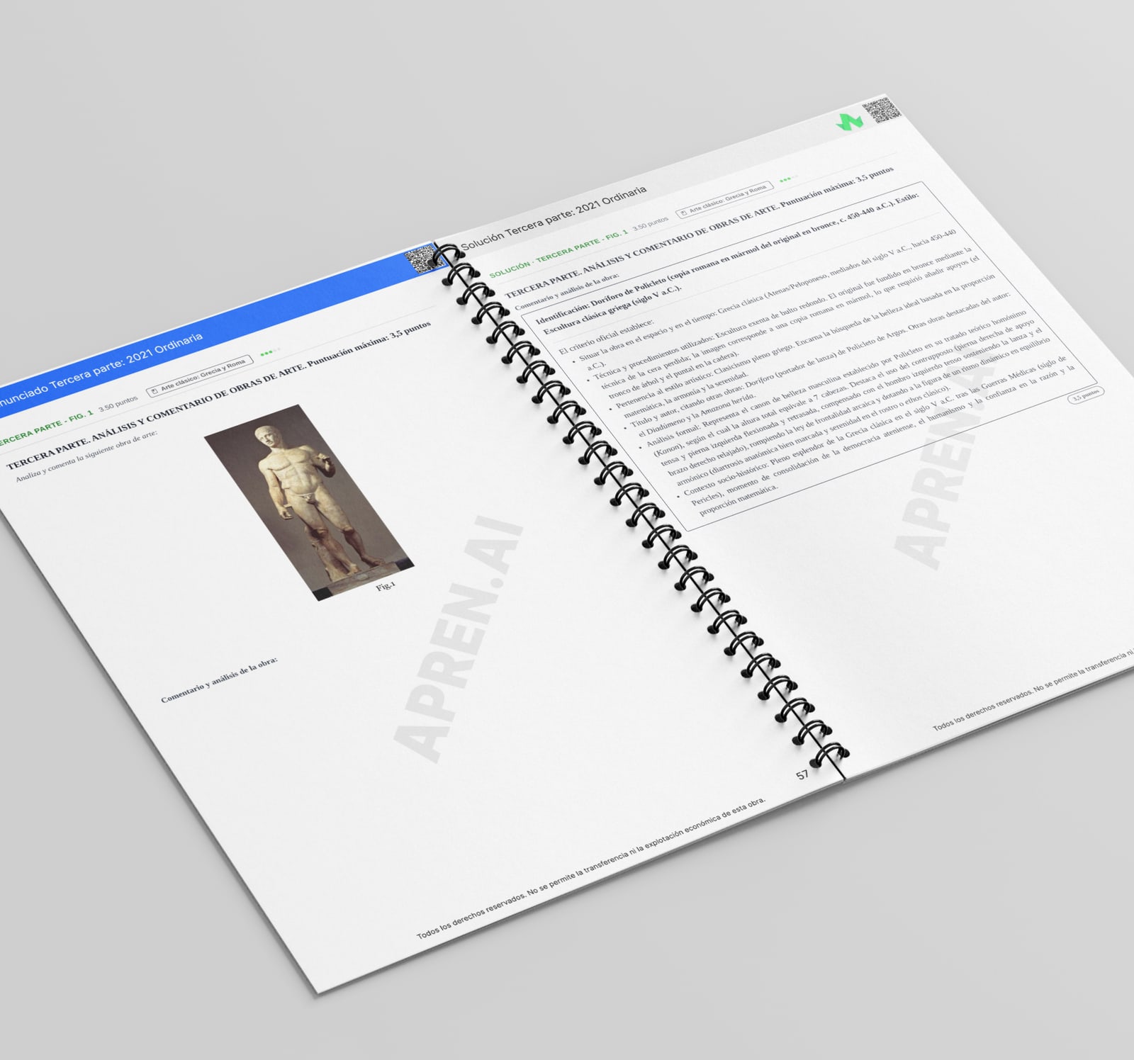 Dosier de exámenes de Historia del Arte