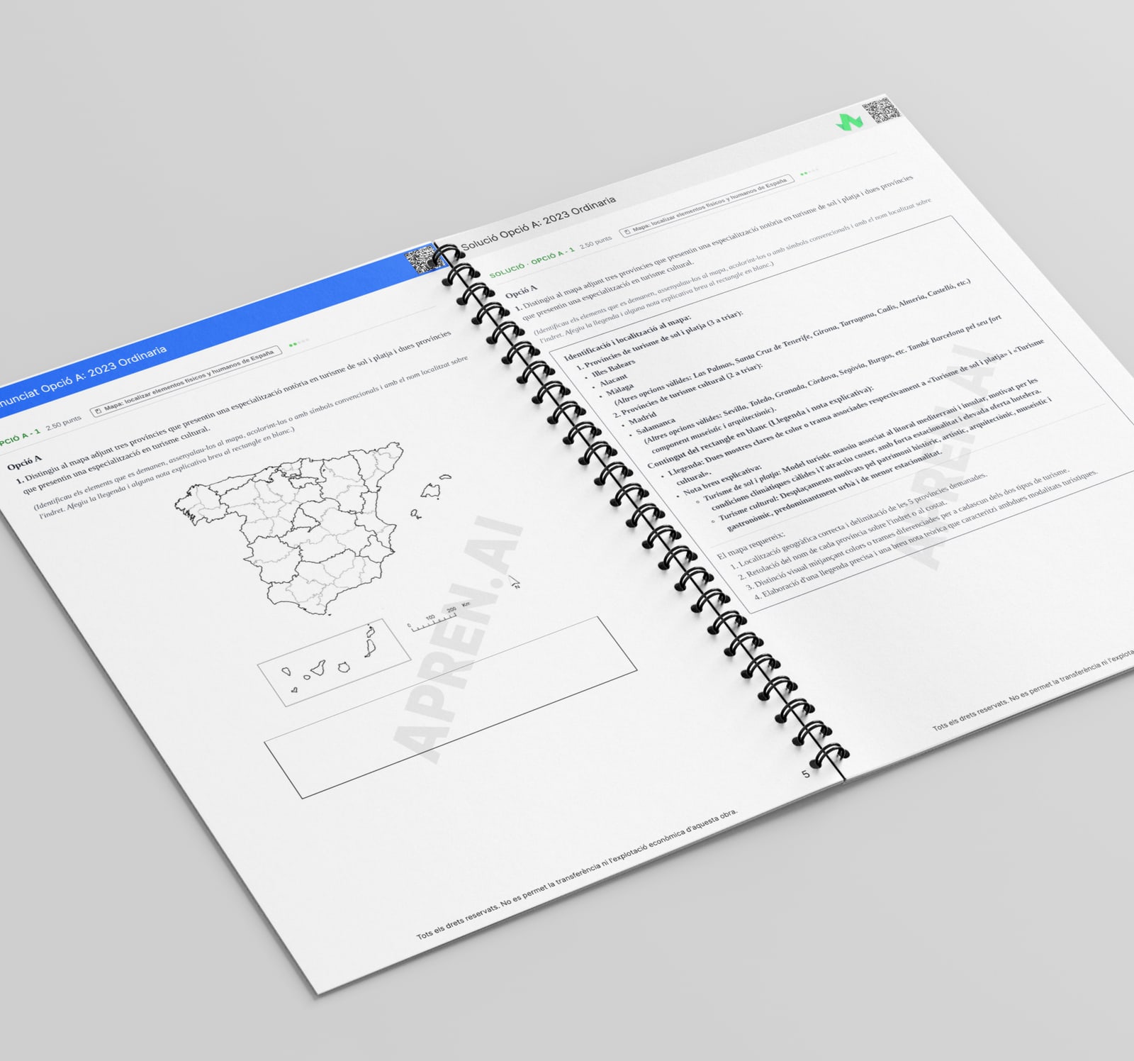 Dossier d'exàmens de Geografía