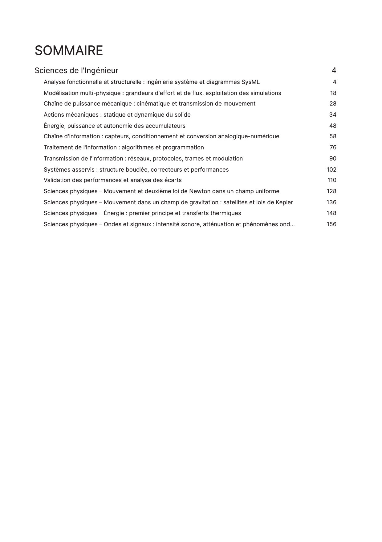 Dossier d'annales de Sciences de l'Ingénieur