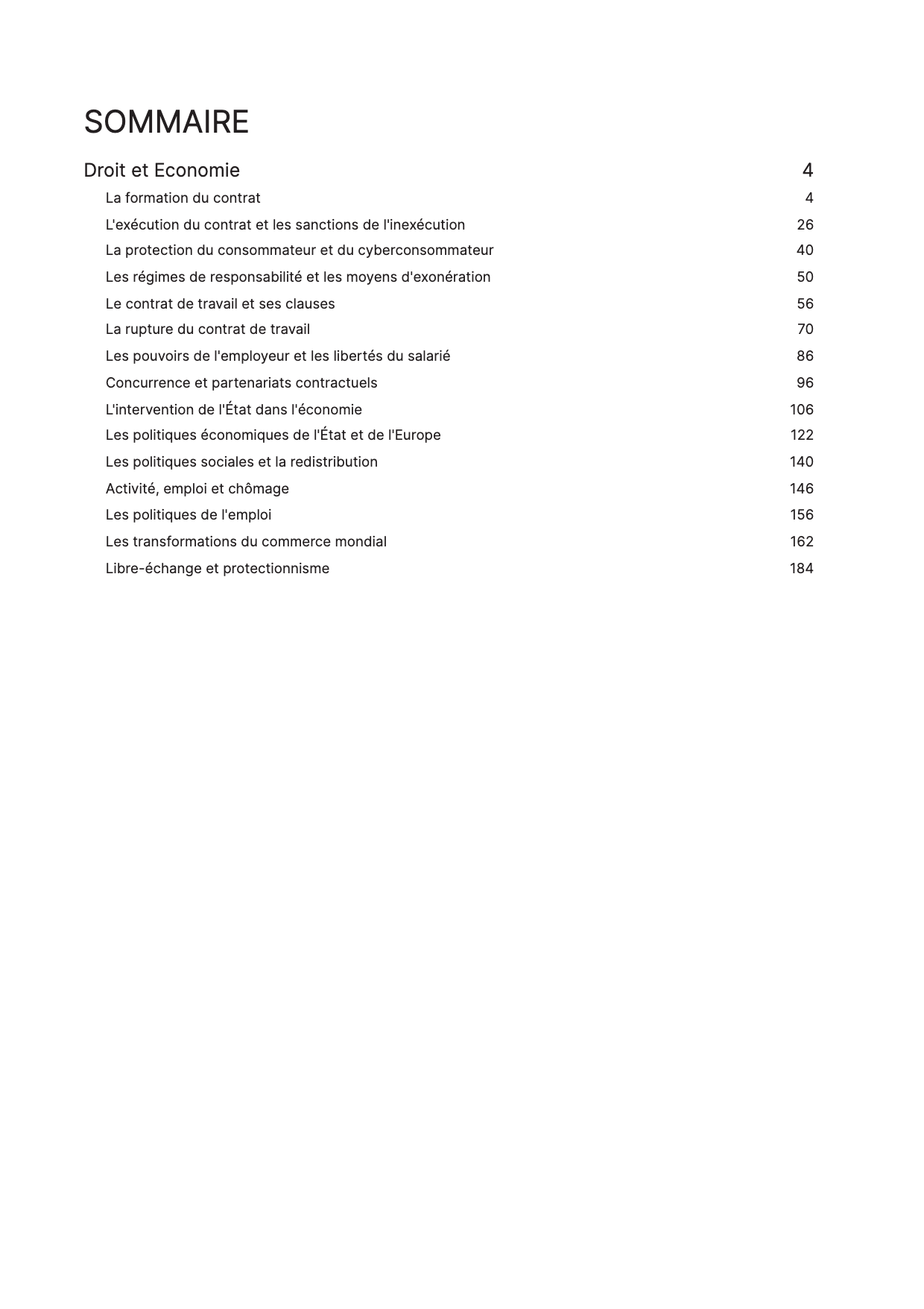 Dossier d'annales de Droit et Économie