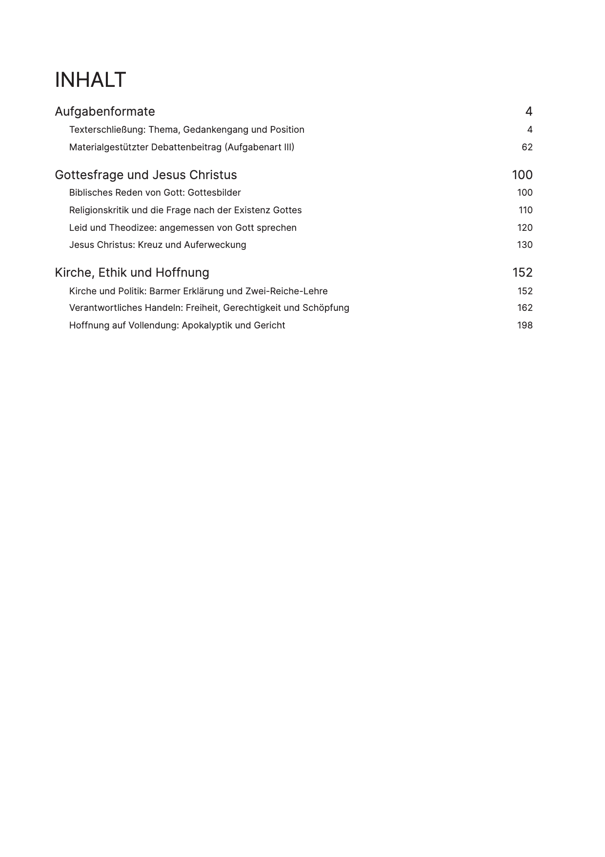 Prüfungsdossier Evangelische Religion