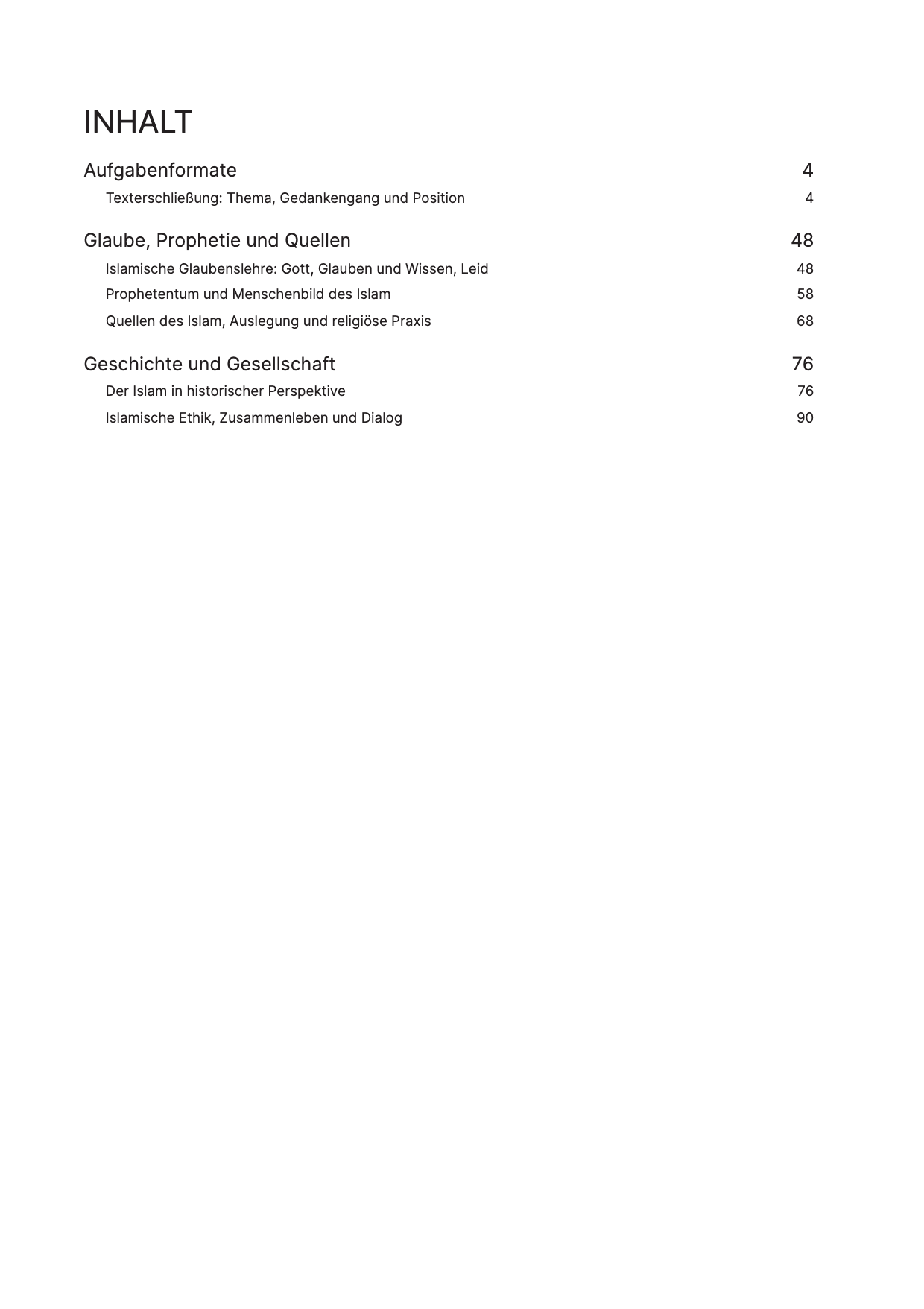 Prüfungsdossier Islamischer Religionsunterricht
