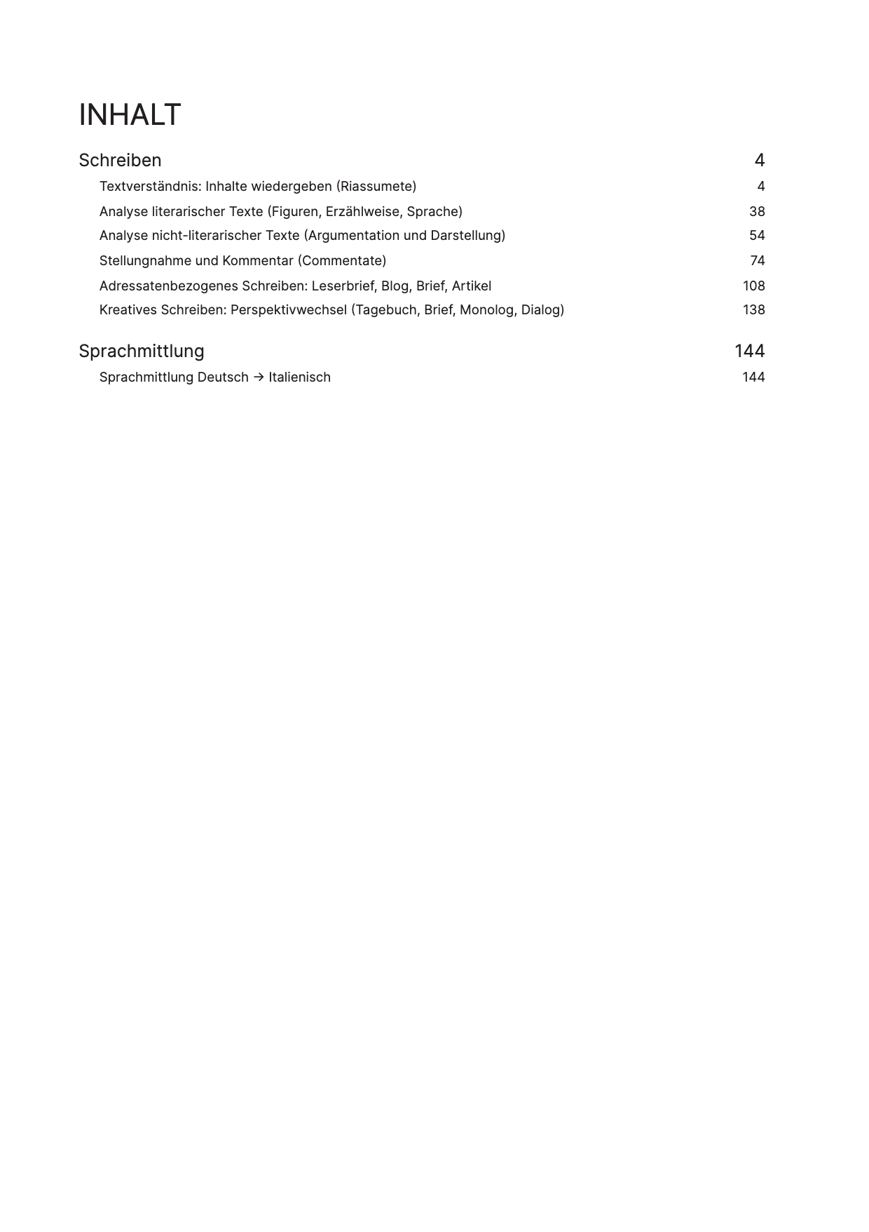 Prüfungsdossier Italienisch