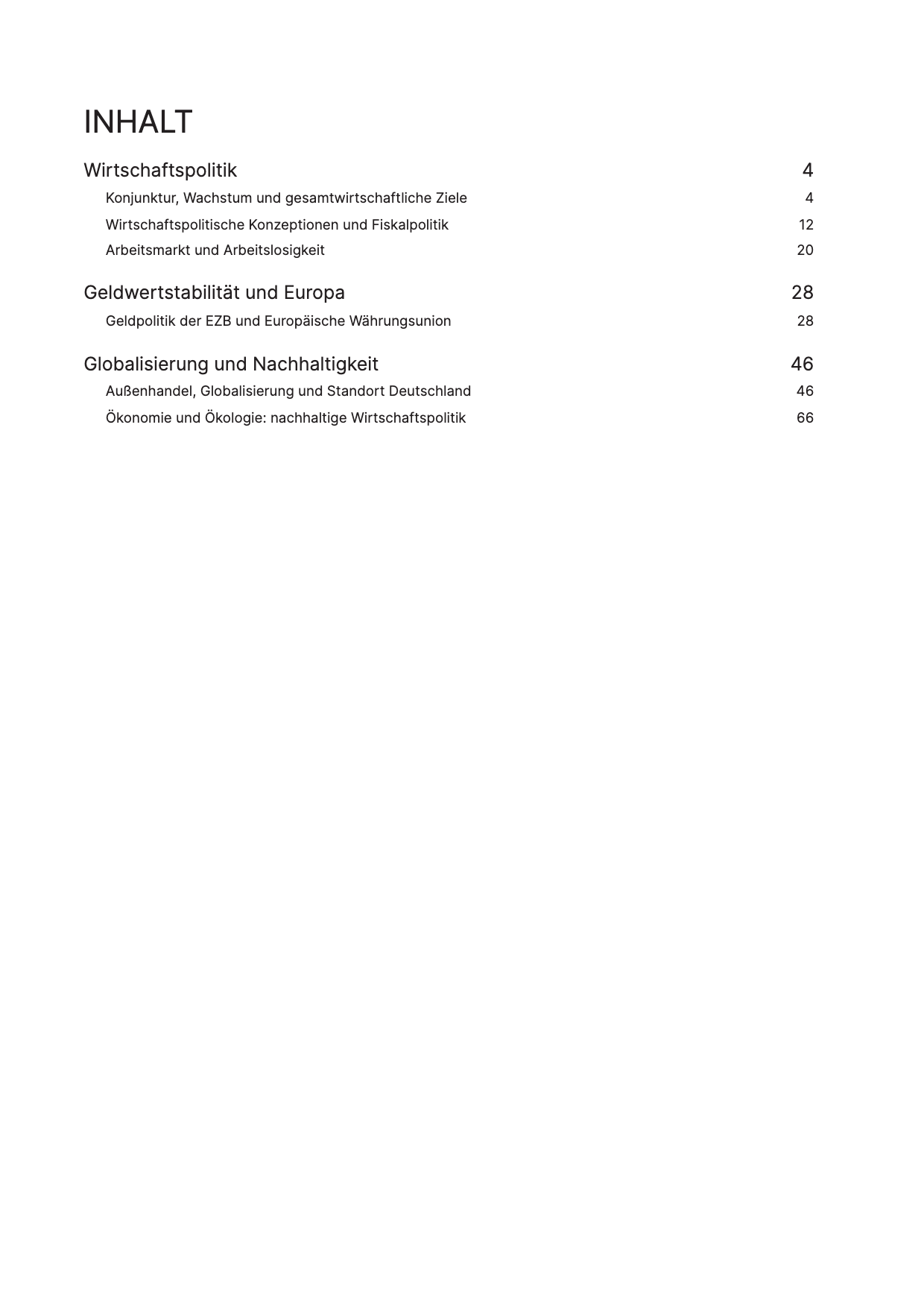 Prüfungsdossier Volkswirtschaftslehre