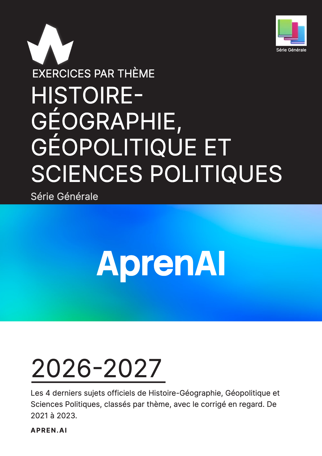 Dossier d'annales de Histoire-Géographie, Géopolitique et Sciences Politiques