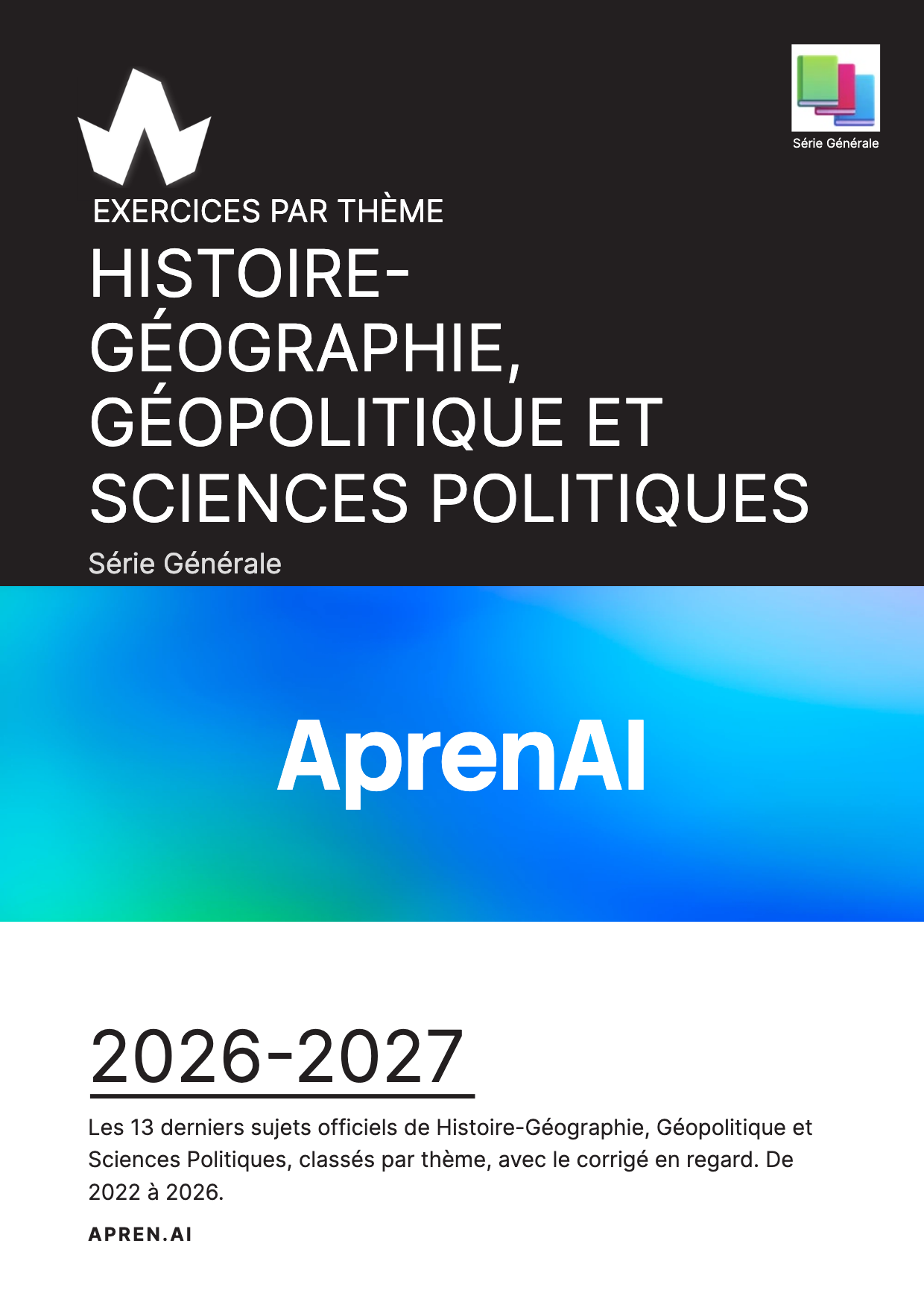 Dossier d'annales de Histoire-Géographie, Géopolitique et Sciences Politiques