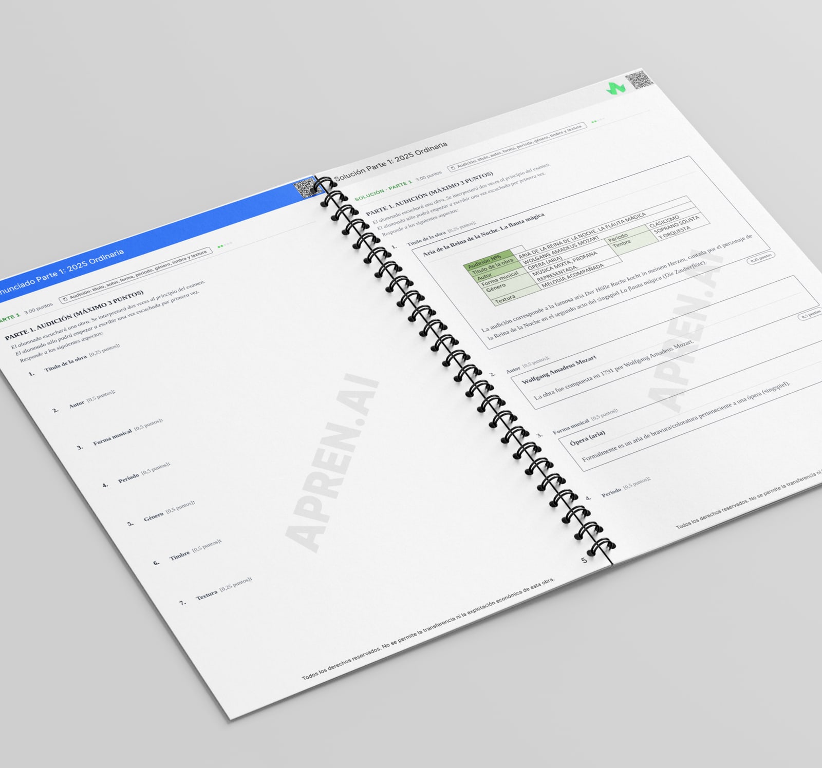 Dosier de exámenes de Historia de la Música y de la Danza