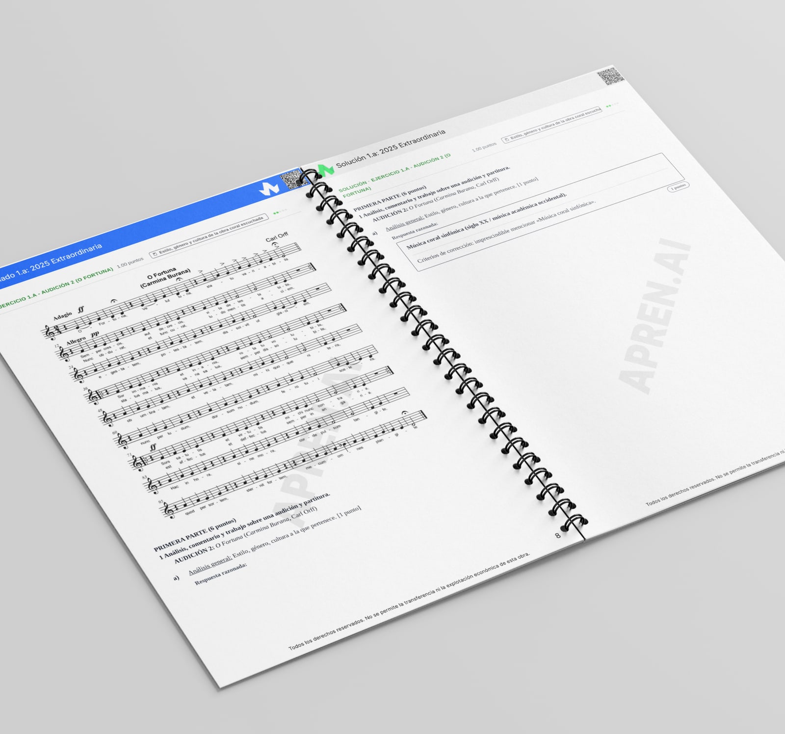 Dosier de exámenes de Coro y Técnica Vocal