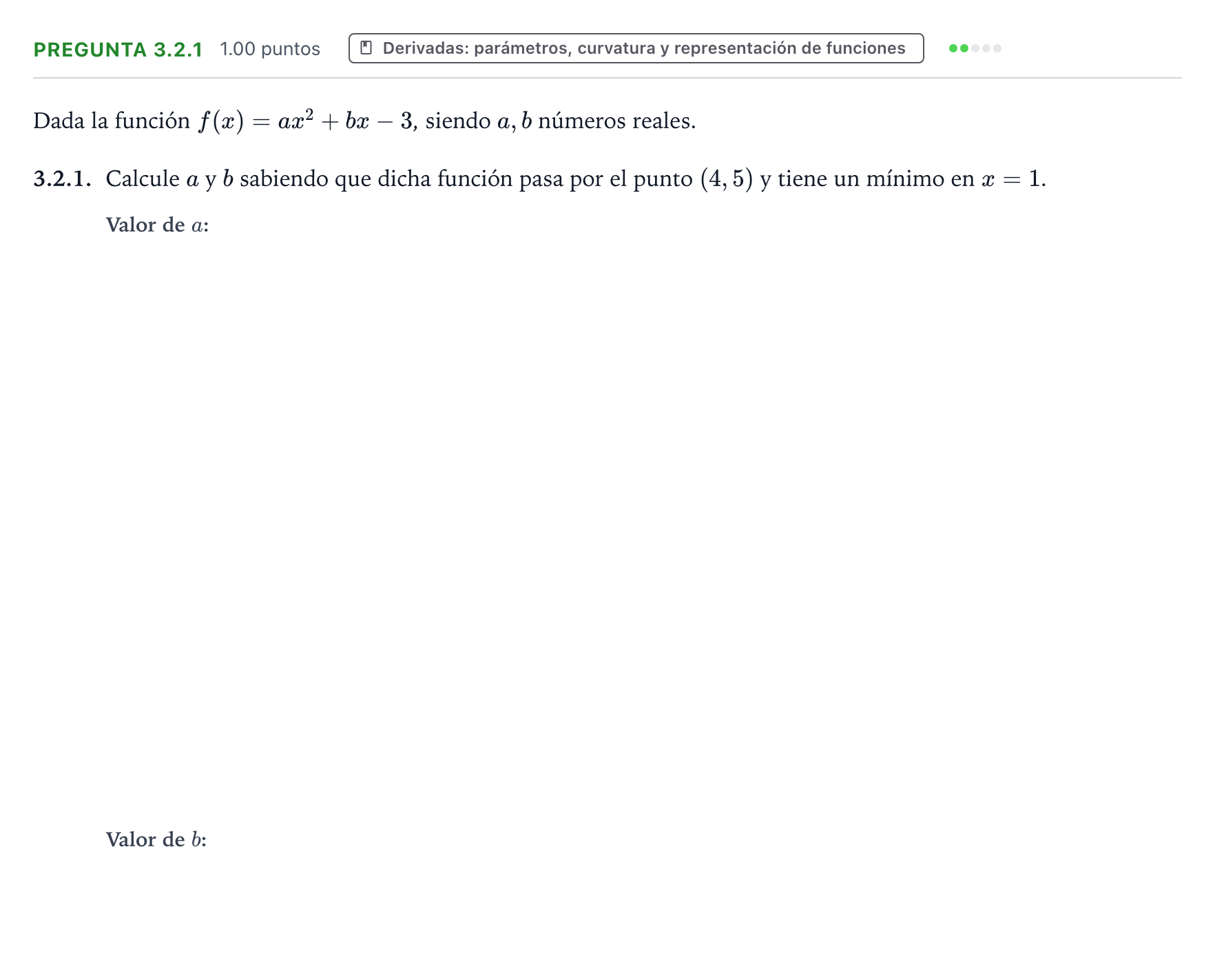 Enunciado: Pregunta 3.2.1 · Matemáticas aplicadas a las Ciencias Sociales II PAU Galicia Ordinaria 2025