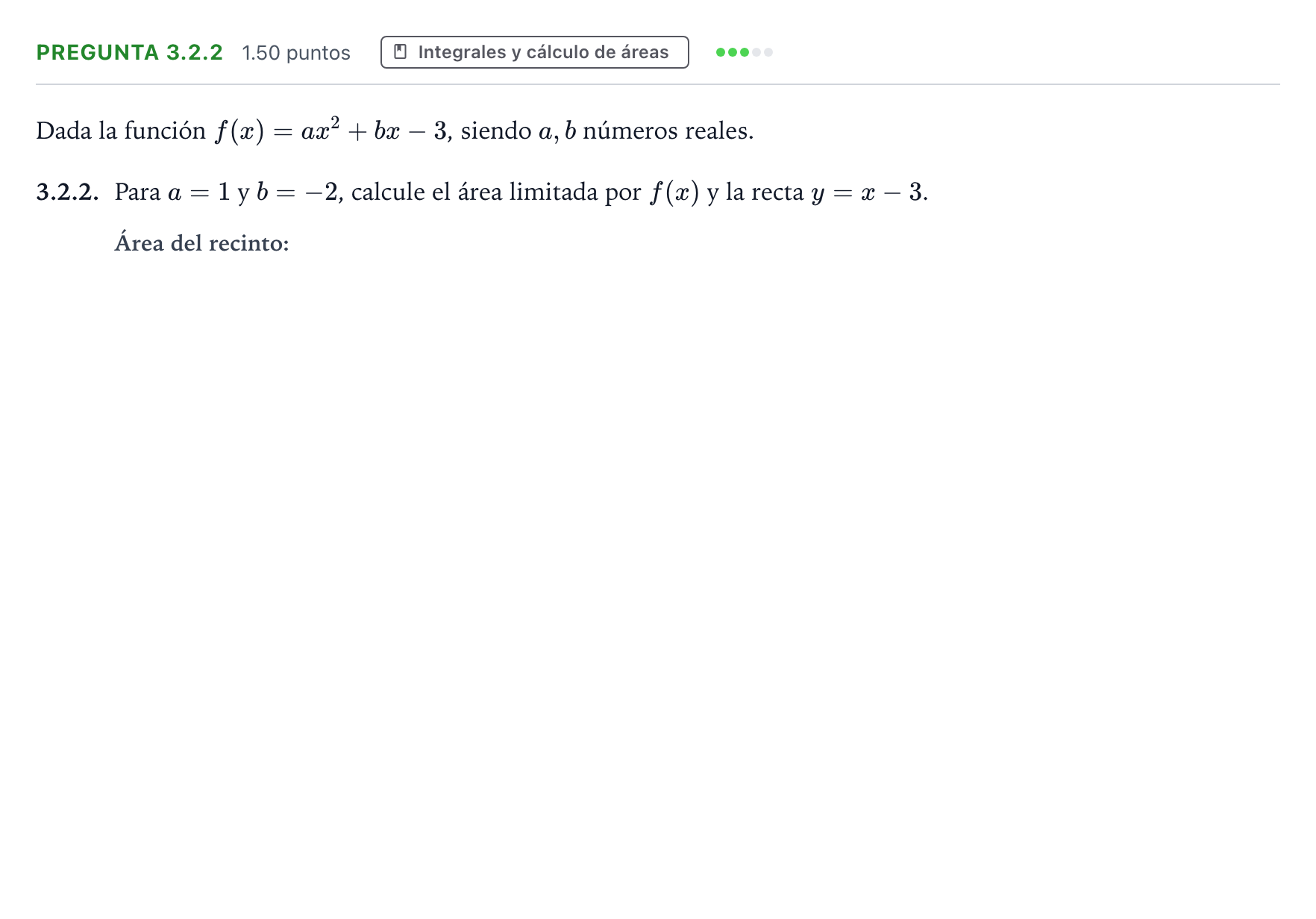 Enunciado: Pregunta 3.2.2 · Matemáticas aplicadas a las Ciencias Sociales II PAU Galicia Ordinaria 2025