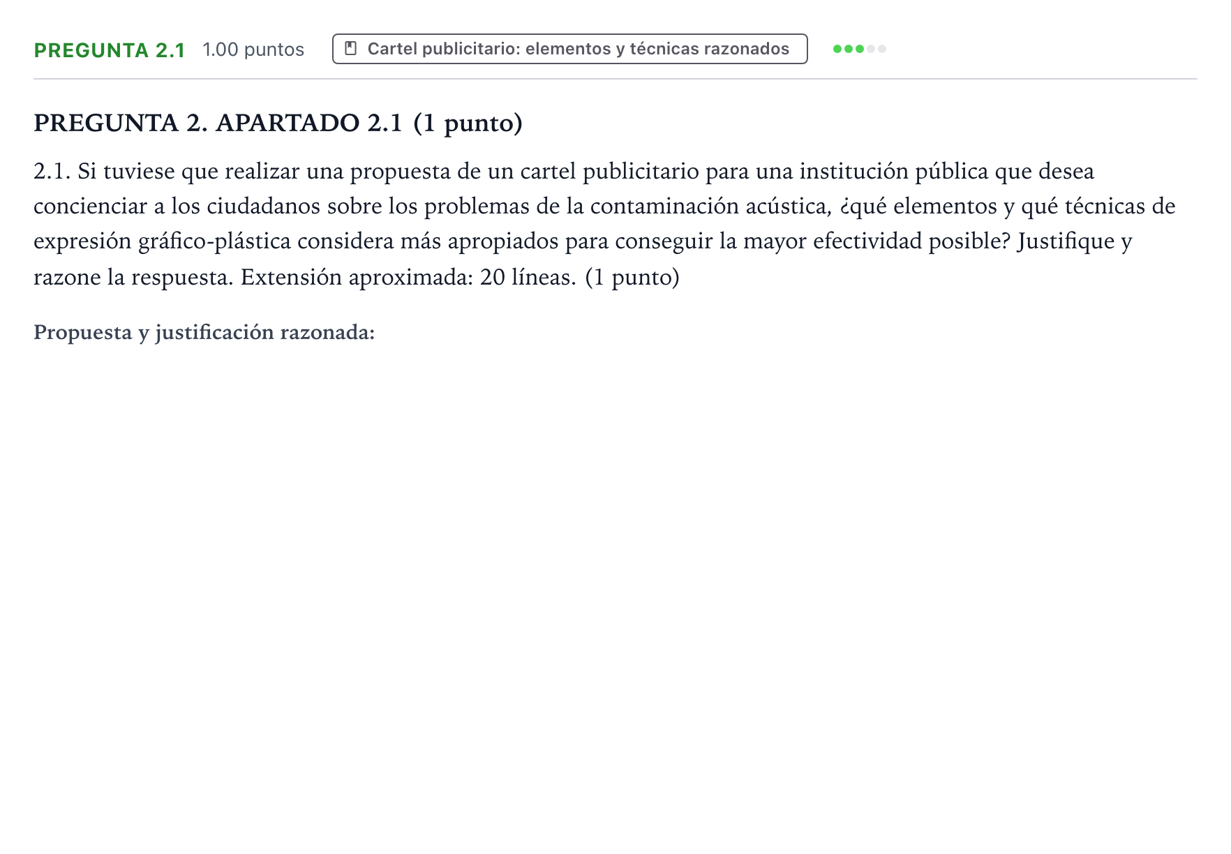 Enunciado: Pregunta 2.1 · Técnicas de Expresión Gráfico-Plástica PAU Galicia Ordinaria 2025