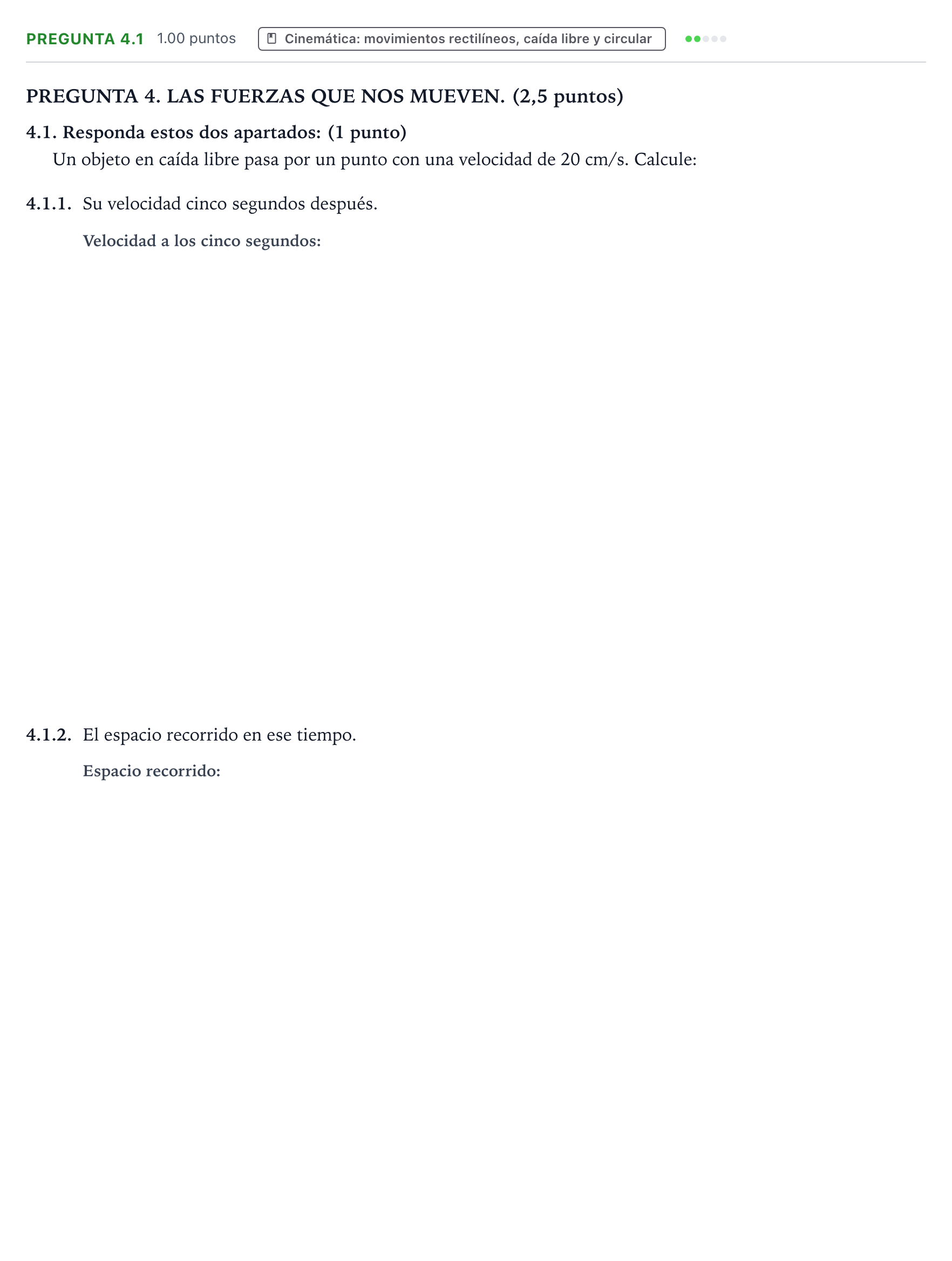 Enunciado: Pregunta 4.1 · Ciencias Generales PAU Galicia Extraordinaria 2025
