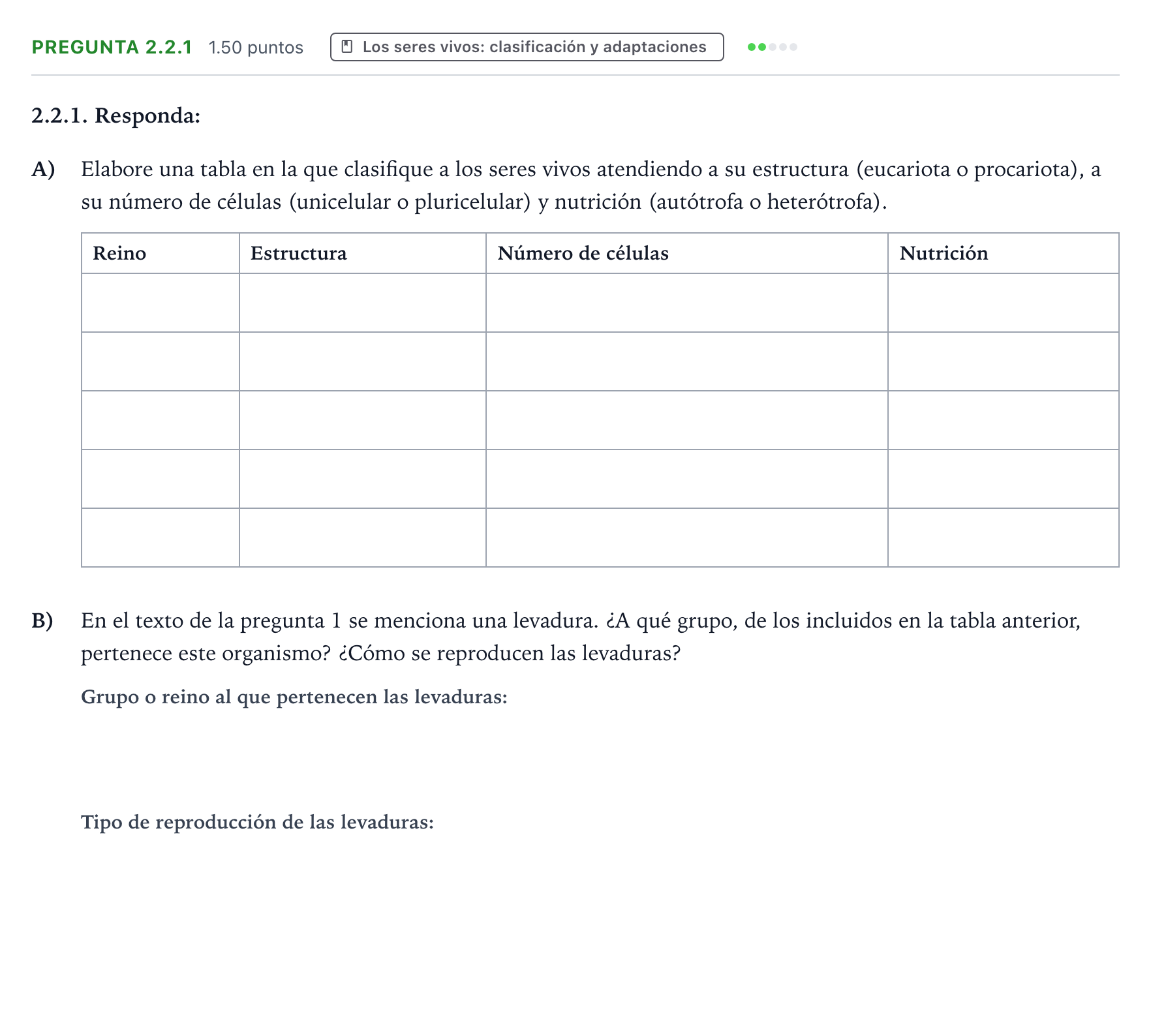 Enunciado: Pregunta 2.2.1 · Ciencias Generales PAU Galicia Ordinaria 2025
