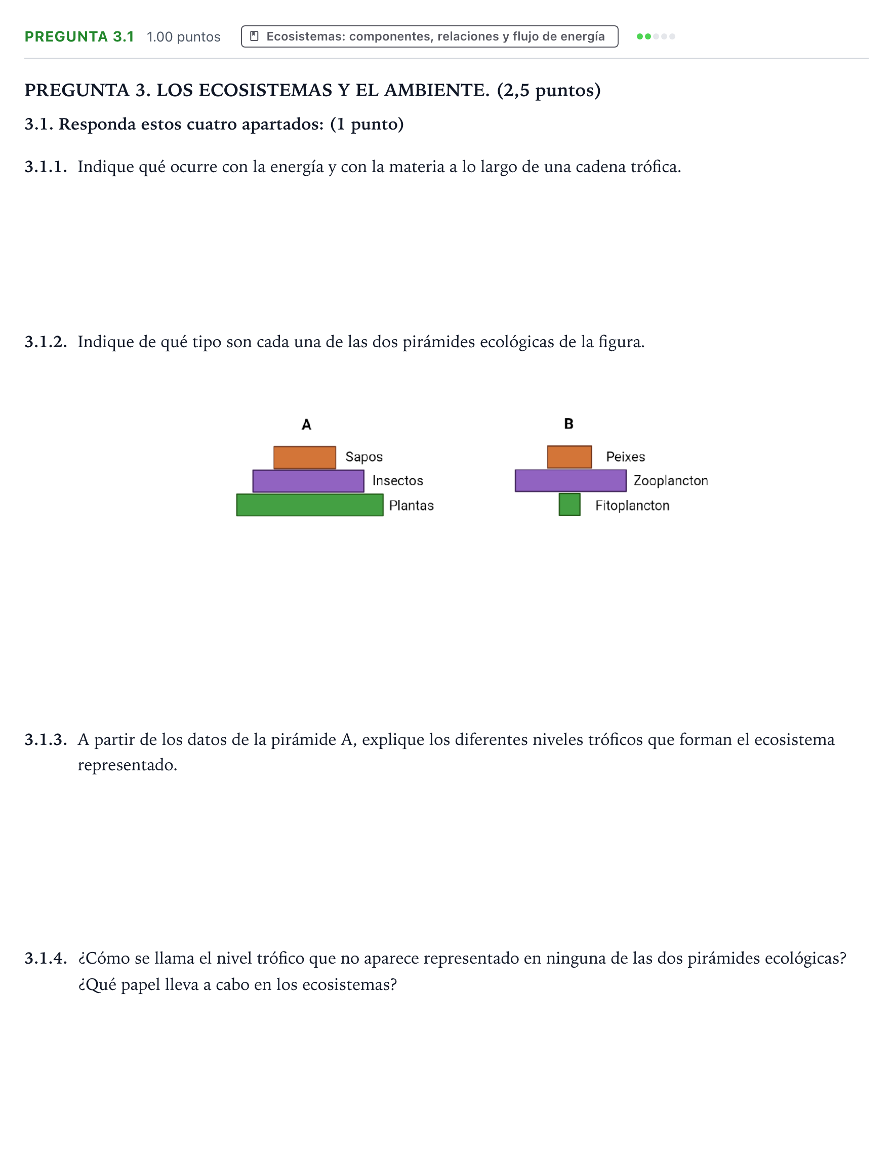 Enunciado: Pregunta 3.1 · Ciencias Generales PAU Galicia Ordinaria 2025