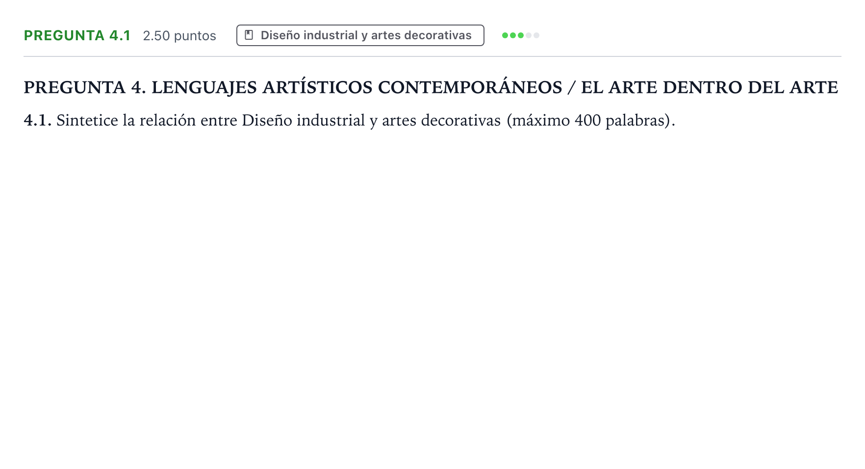 Enunciado: Pregunta 4.1 · Movimientos Culturales y Artísticos PAU Galicia Ordinaria 2025