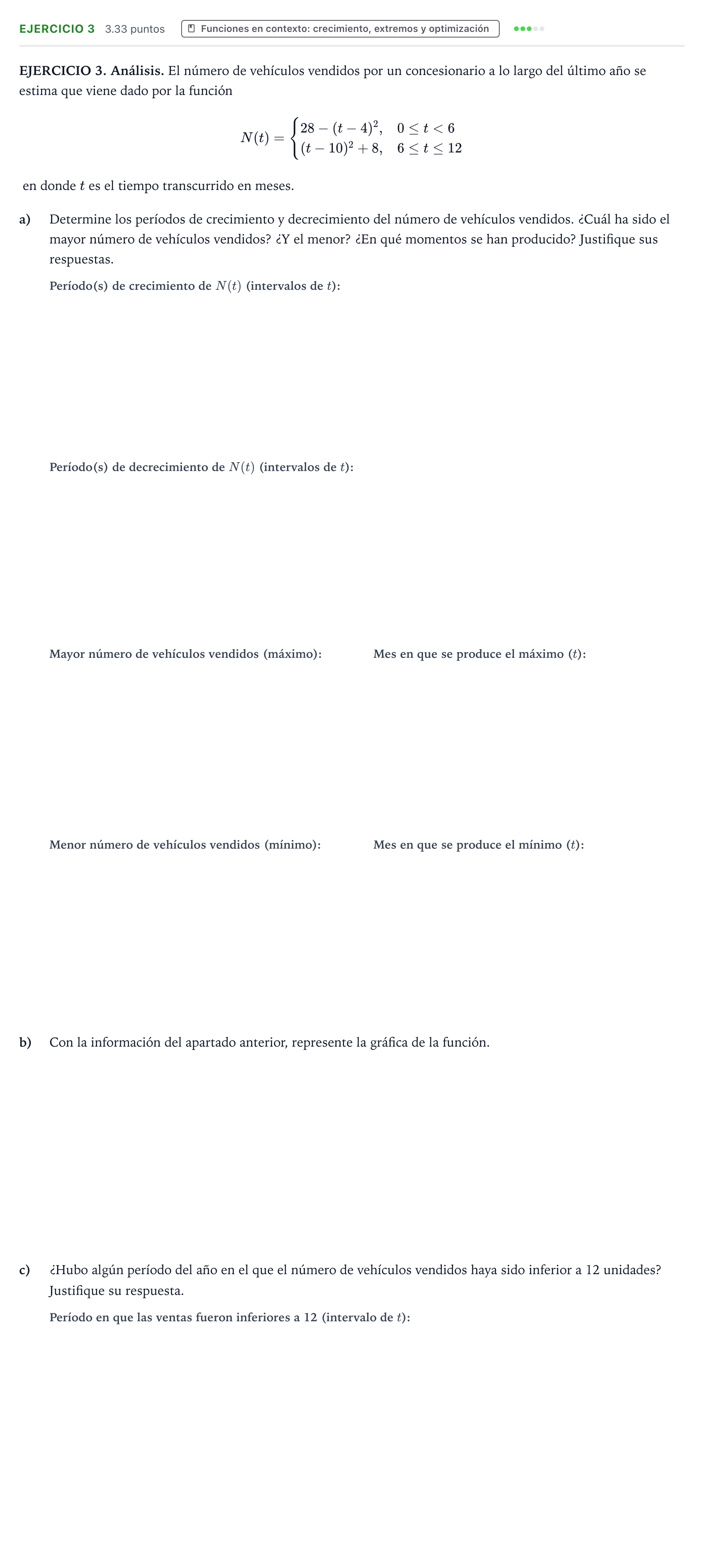 Enunciado: Ejercicio 3 · Matemáticas aplicadas a las Ciencias Sociales II PAU Galicia Ordinaria 2024