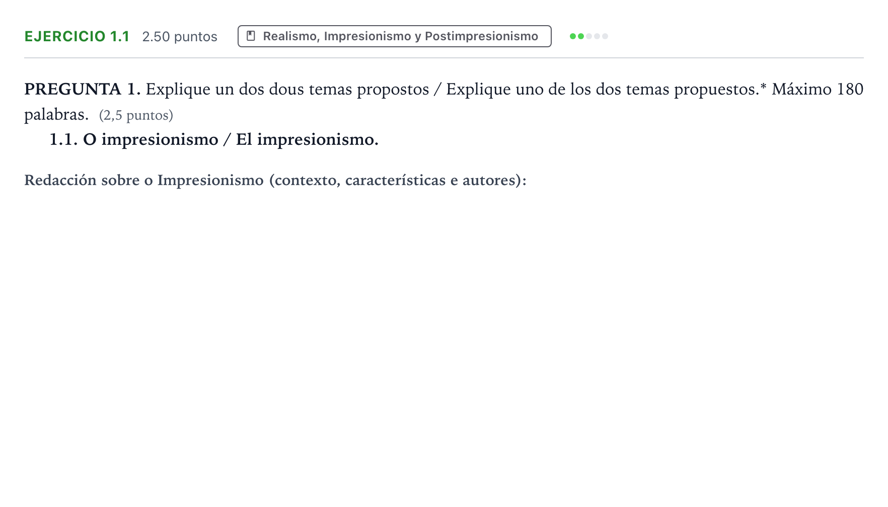 Enunciado: Ejercicio 1.1 · Fundamentos Artísticos PAU Galicia Ordinaria 2024