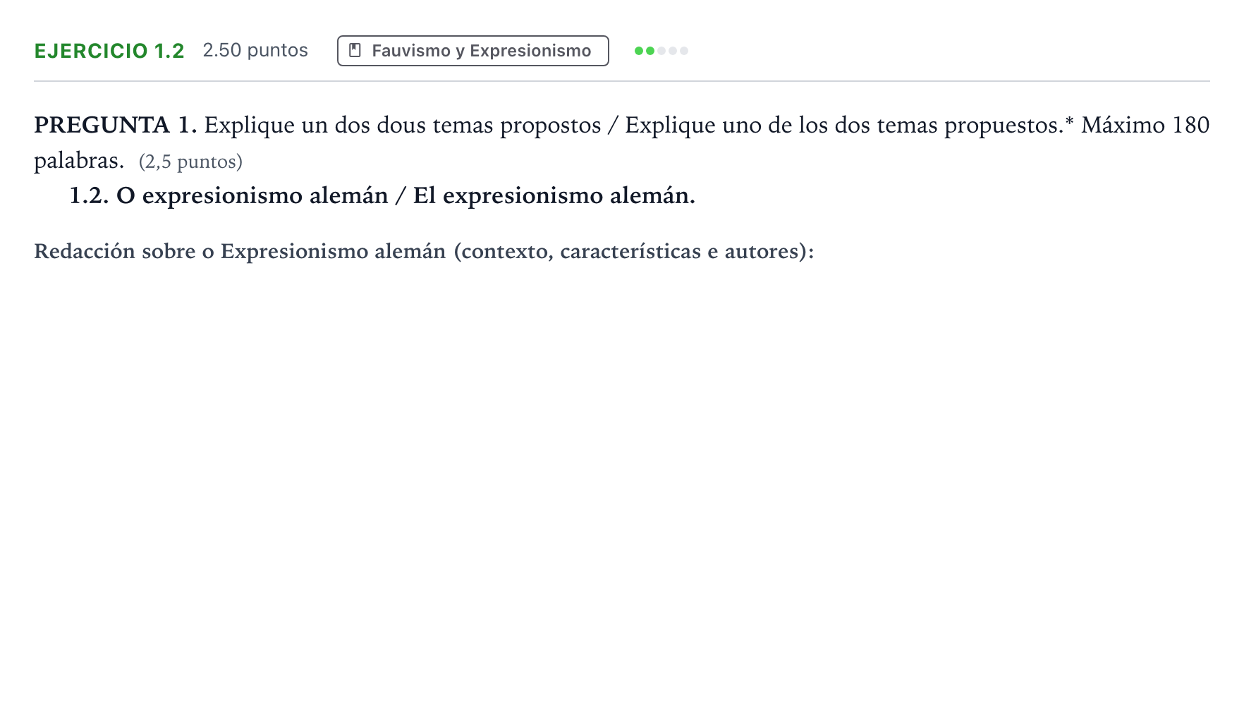 Enunciado: Ejercicio 1.2 · Fundamentos Artísticos PAU Galicia Ordinaria 2024