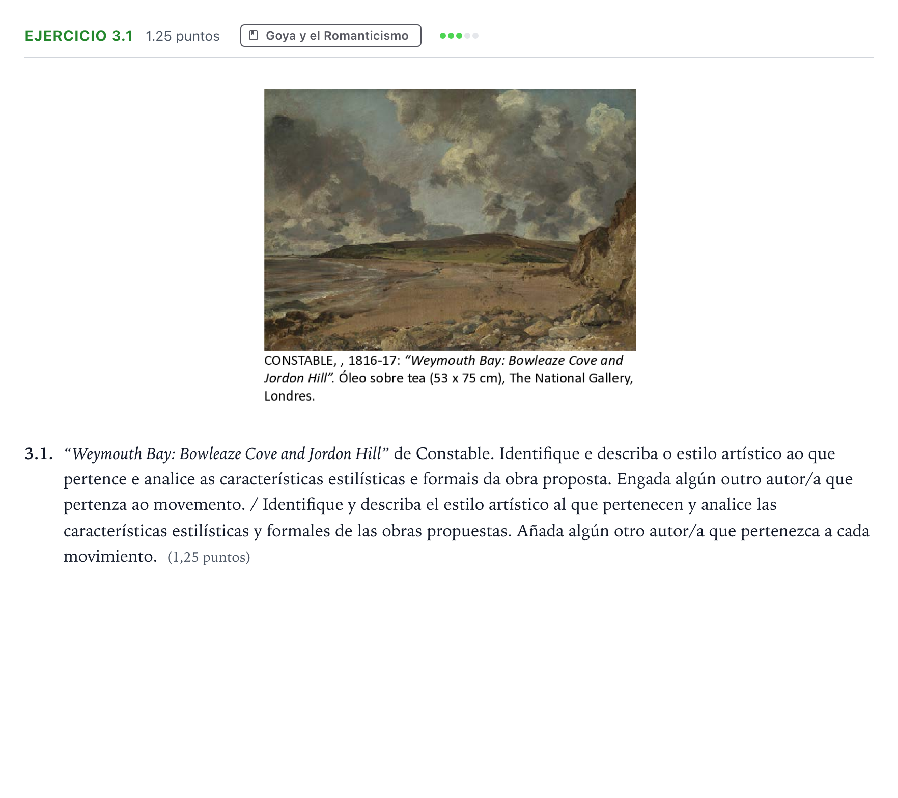 Enunciado: Ejercicio 3.1 · Fundamentos Artísticos PAU Galicia Ordinaria 2024