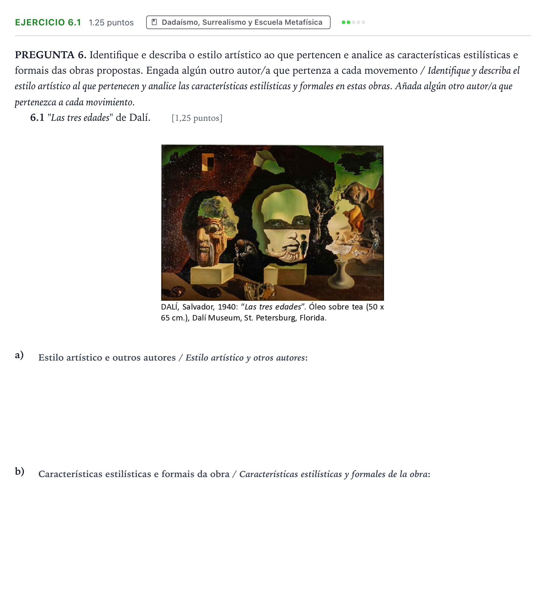 Enunciado: Ejercicio 6.1 · Fundamentos Artísticos PAU Galicia Ordinaria 2024