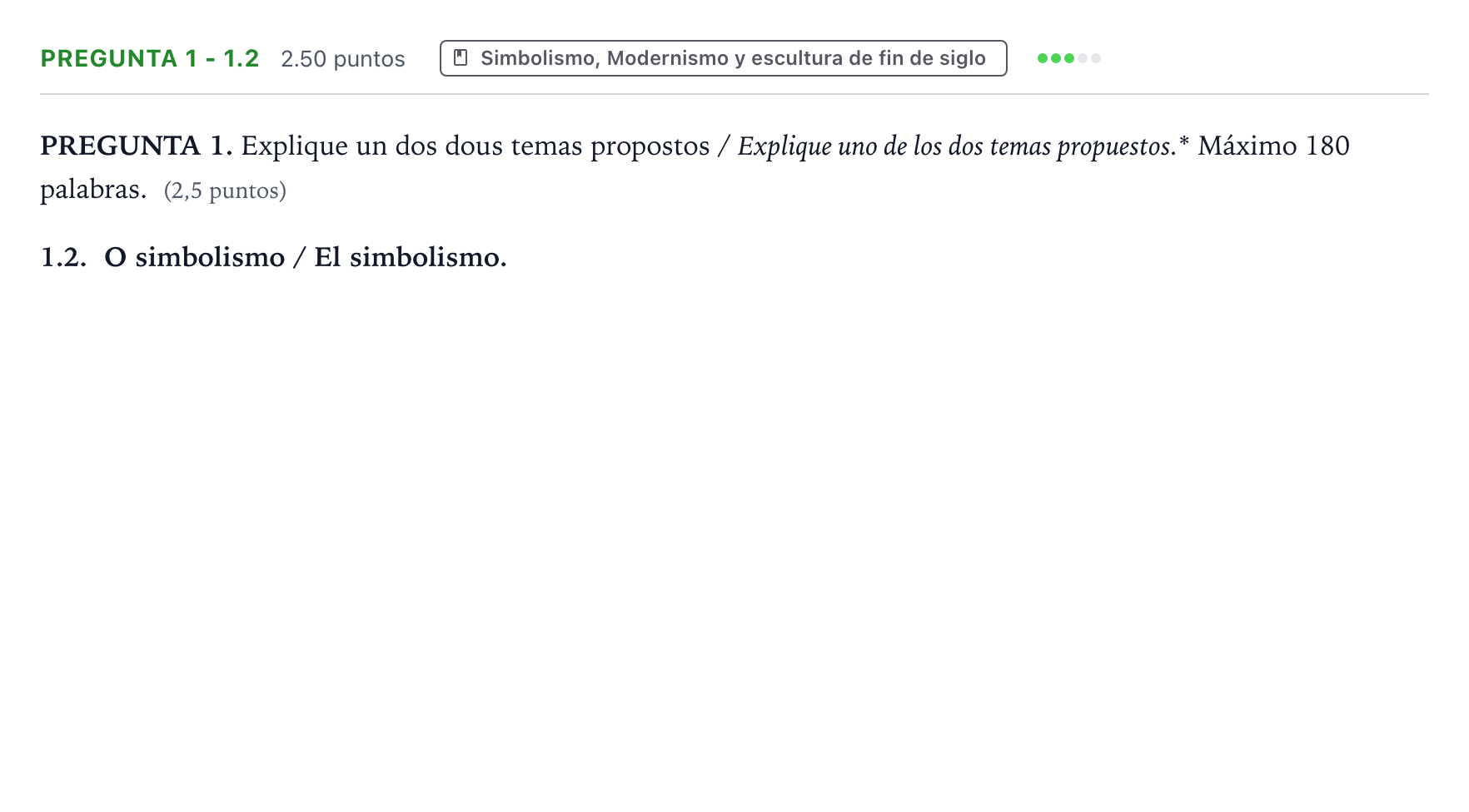 Enunciado: Pregunta 1 - 1.2 · Fundamentos Artísticos PAU Galicia Extraordinaria 2024