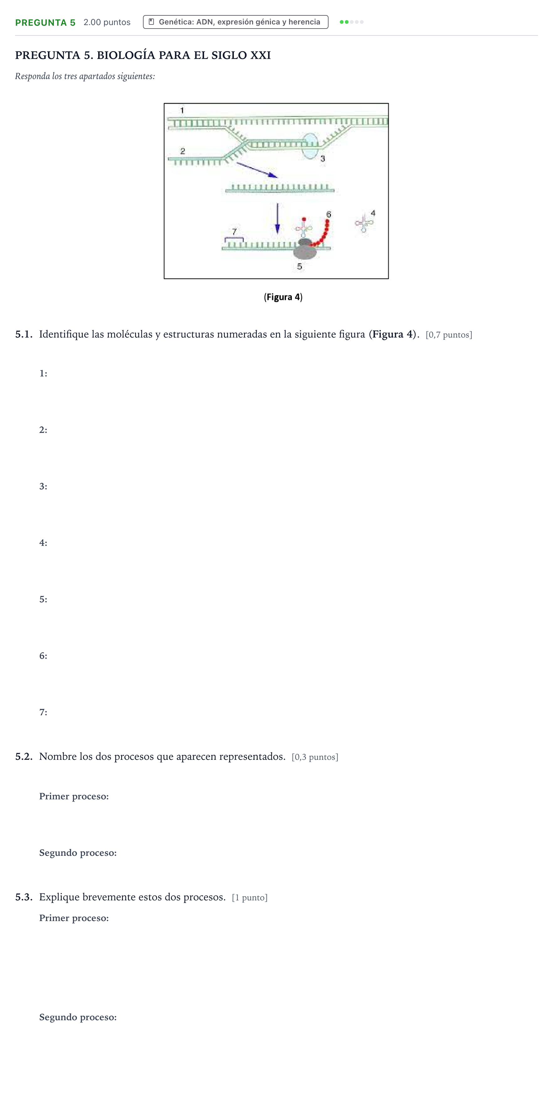 Enunciado: Pregunta 5 · Ciencias Generales PAU Galicia Ordinaria 2024