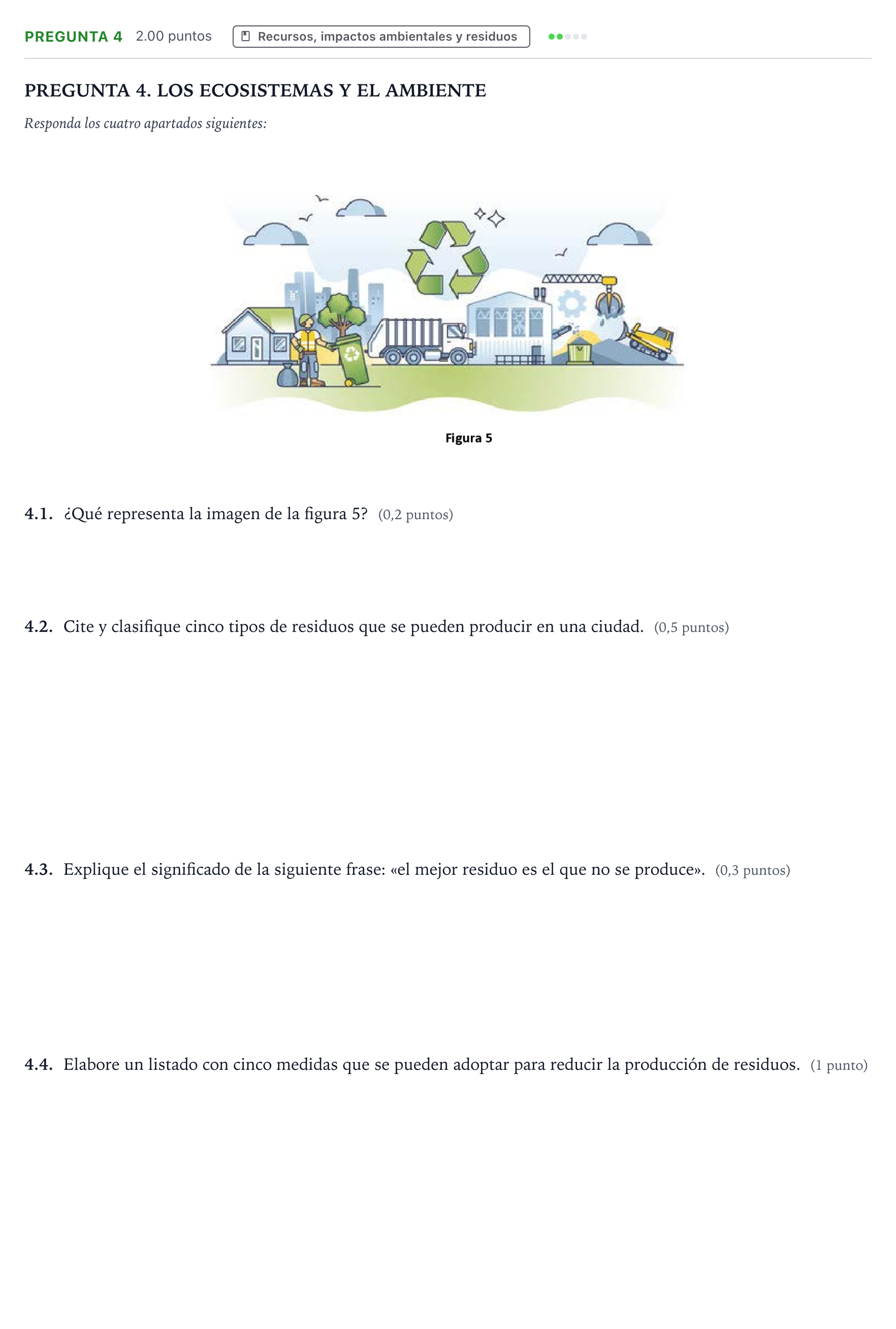 Enunciado: Pregunta 4 · Ciencias Generales PAU Galicia Extraordinaria 2024