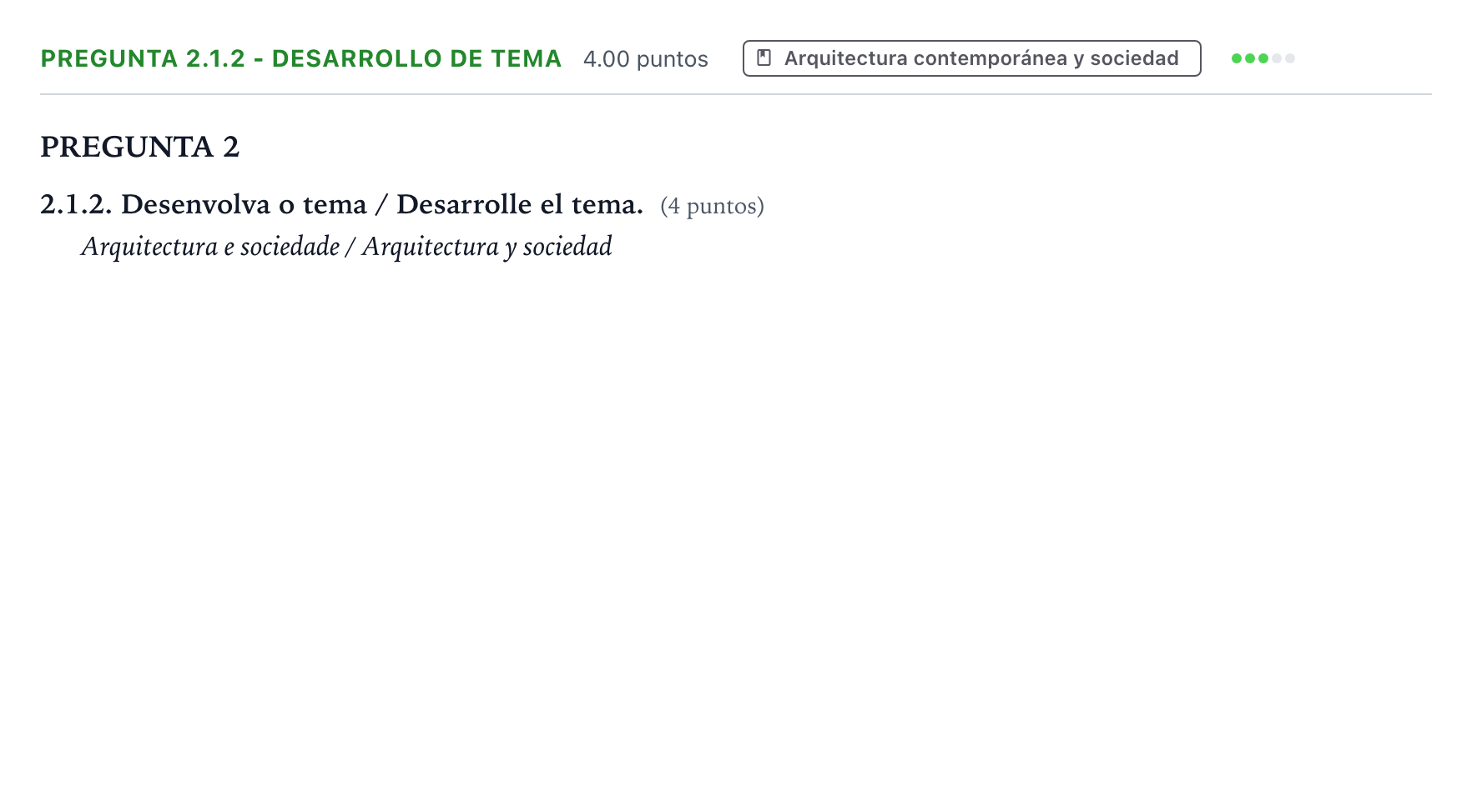 Enunciado: Pregunta 2.1.2 - Desarrollo de tema · Movimientos Culturales y Artísticos PAU Galicia Extraordinaria 2024