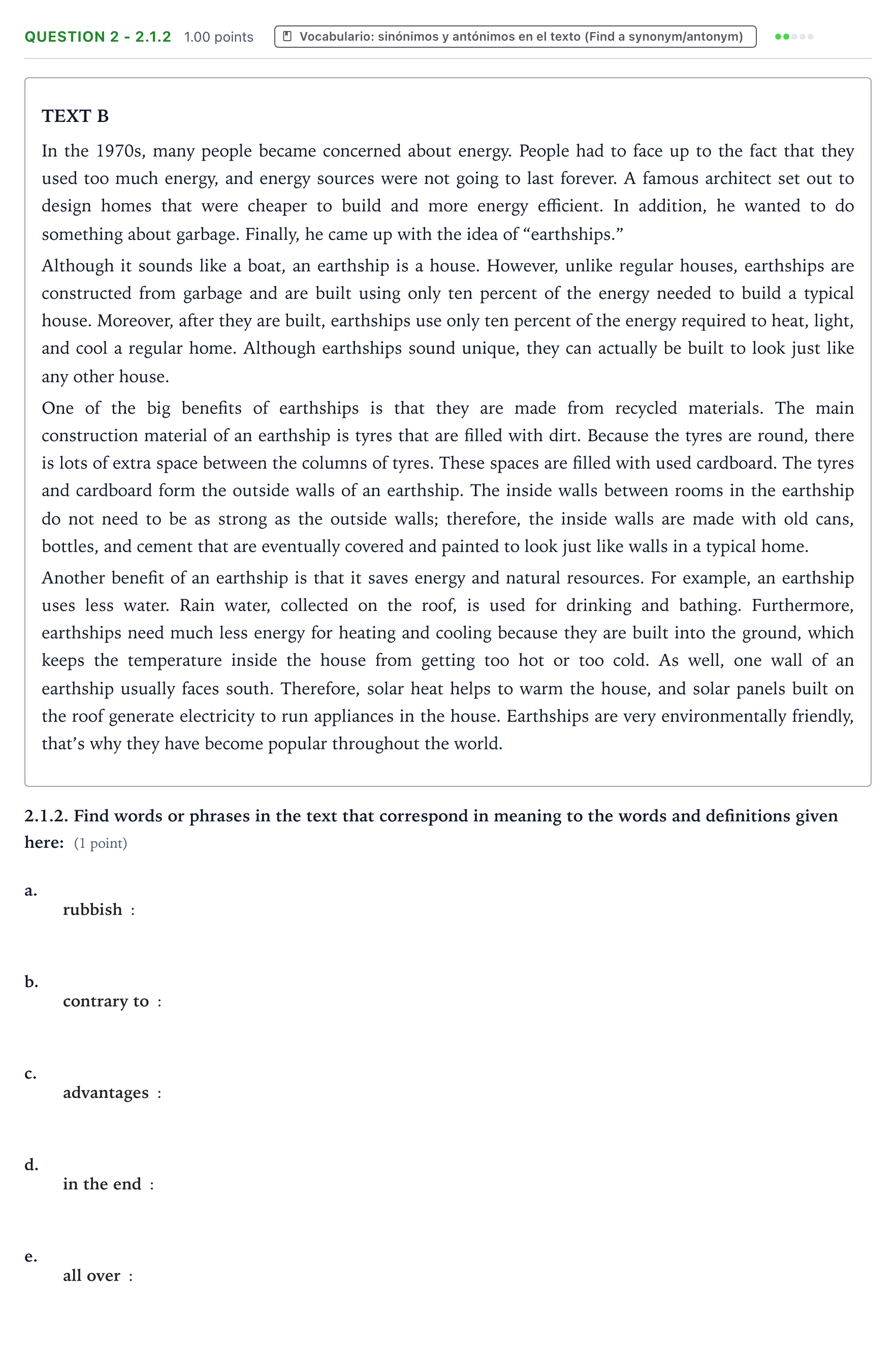 Enunciado: Question 2 - 2.1.2 · Inglés PAU Galicia Extraordinaria 2023