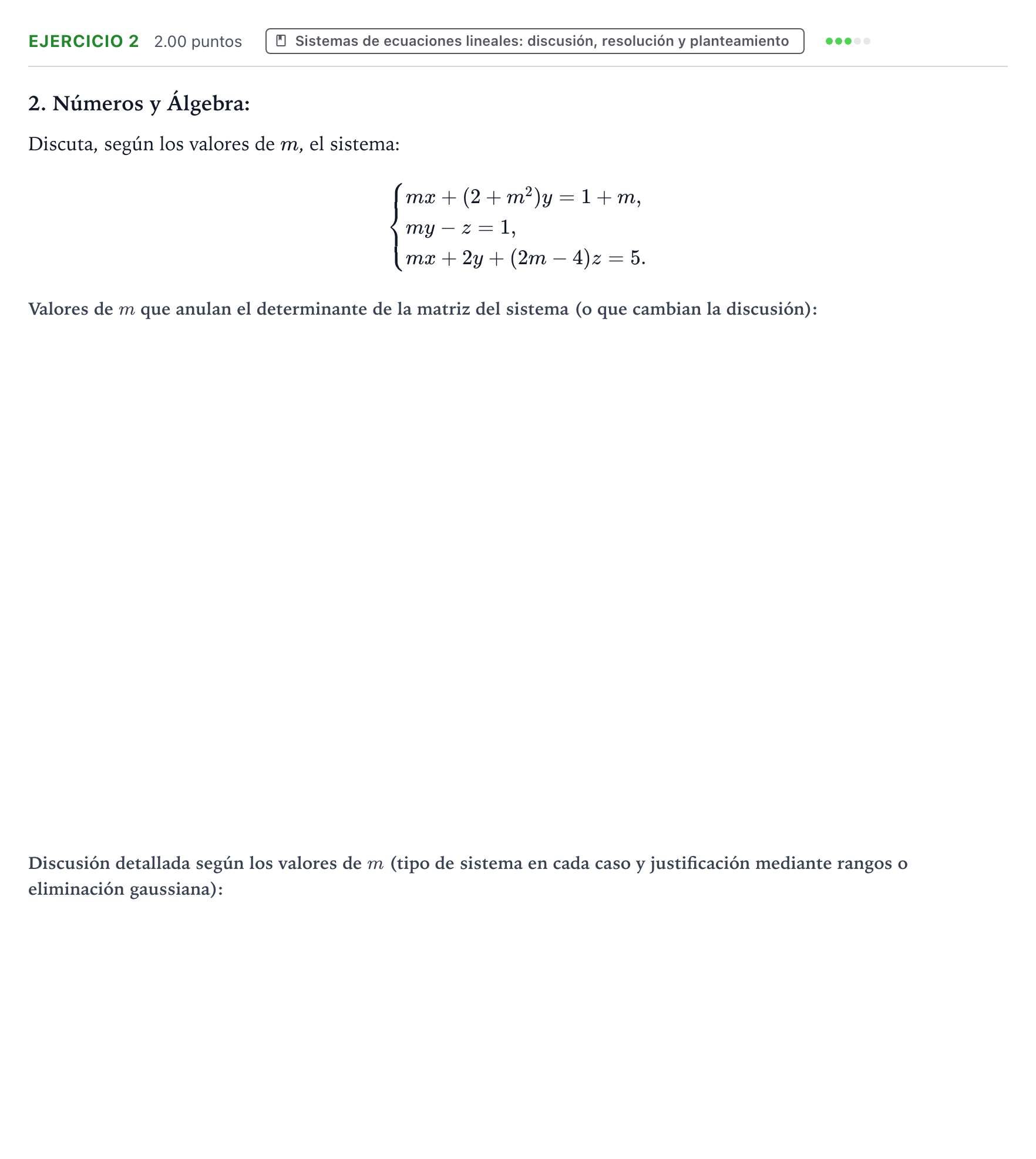 Enunciado: Problema 2 · Matemáticas II PAU Galicia Ordinaria 2023