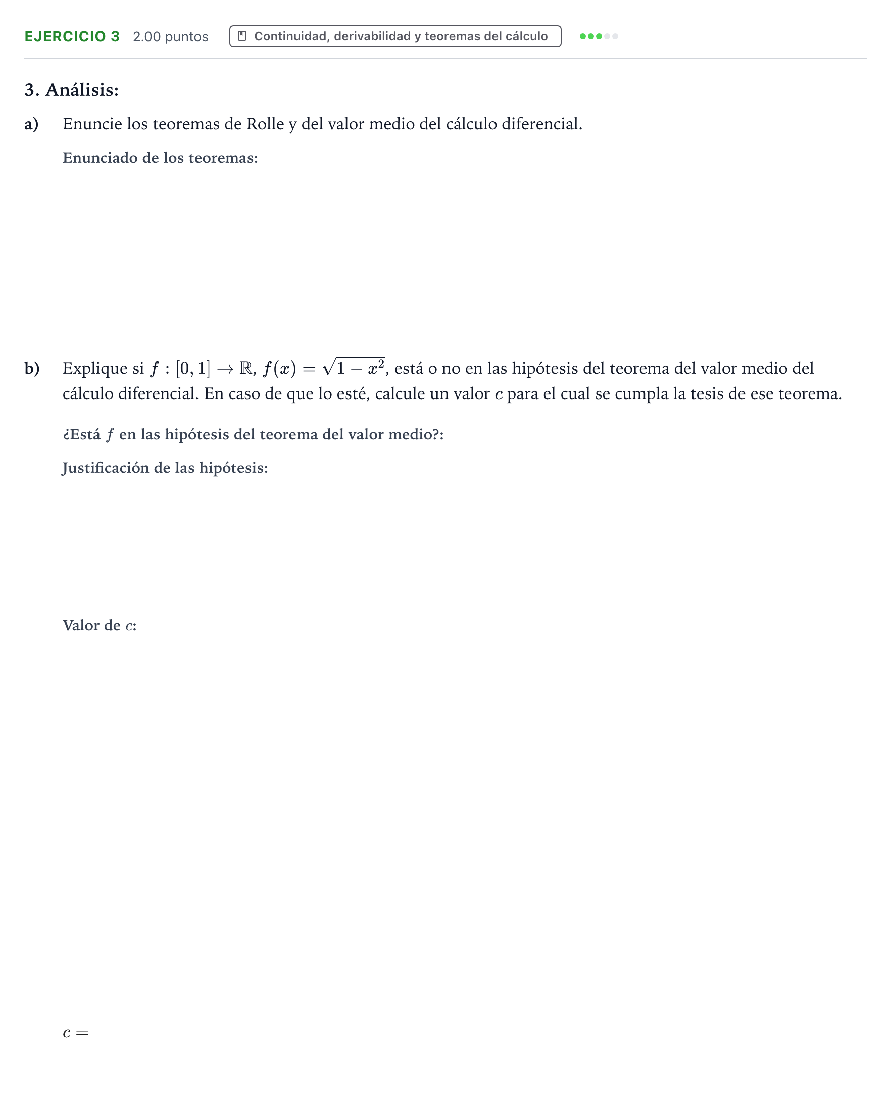 Enunciado: Problema 3 · Matemáticas II PAU Galicia Extraordinaria 2023