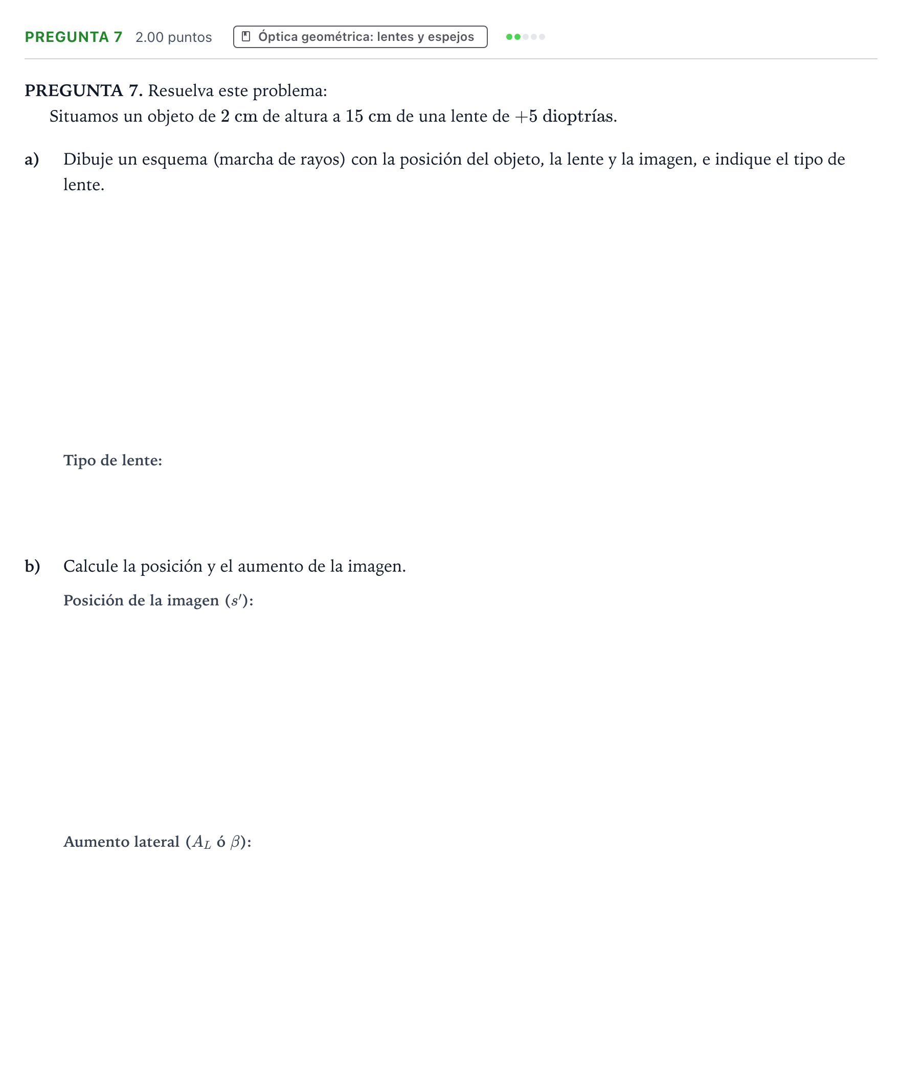 Enunciado: Pregunta 7 · Física PAU Galicia Ordinaria 2023