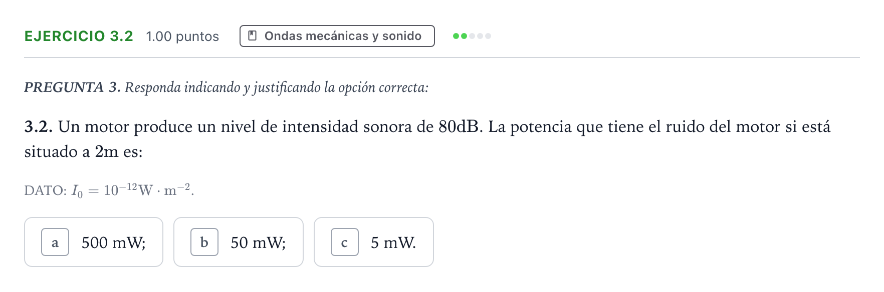 Enunciado: Ejercicio 3.2 - Ondas mecánicas y sonido · Física PAU Galicia Extraordinaria 2023