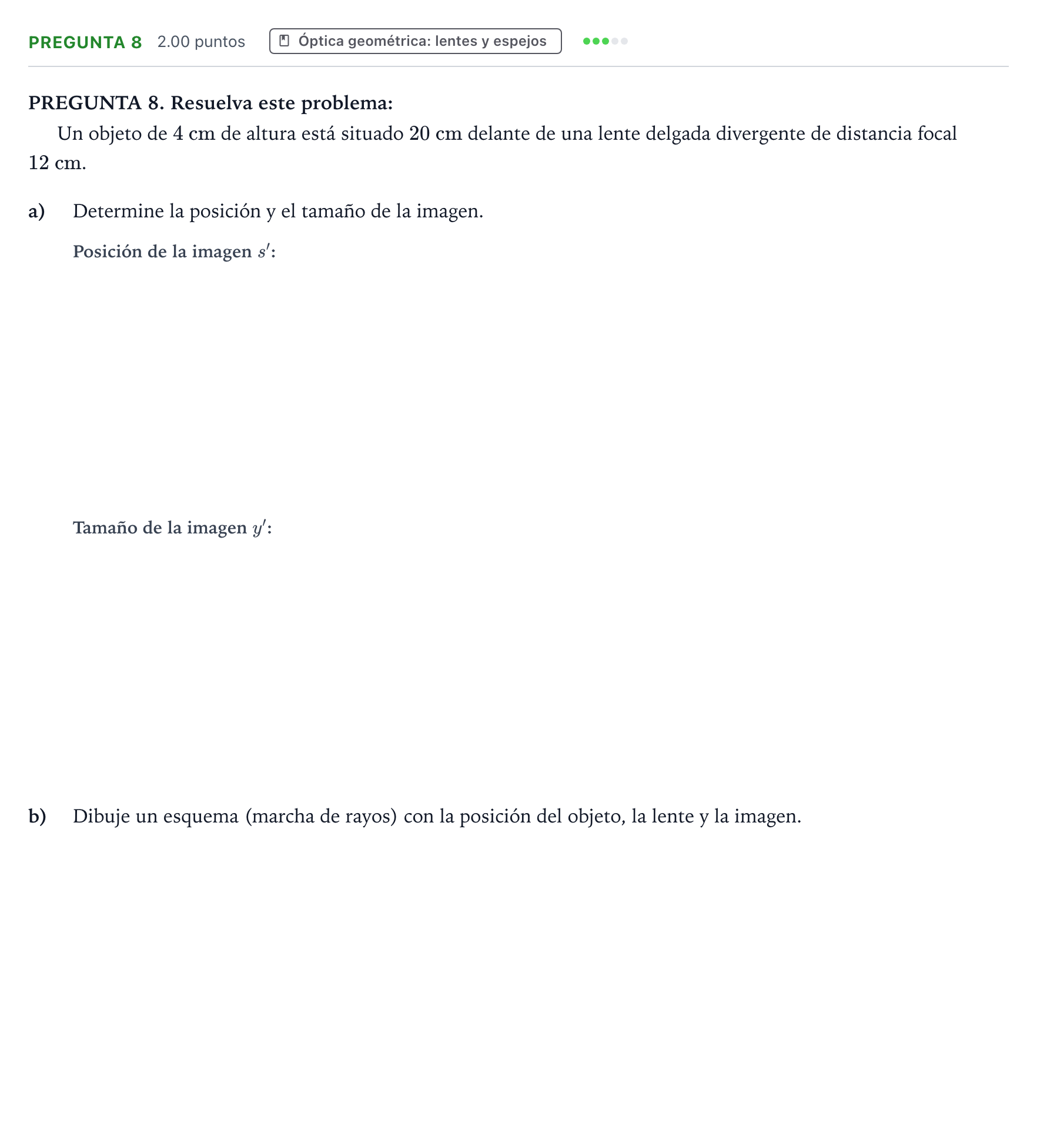 Enunciado: Pregunta 8 · Física PAU Galicia Extraordinaria 2023