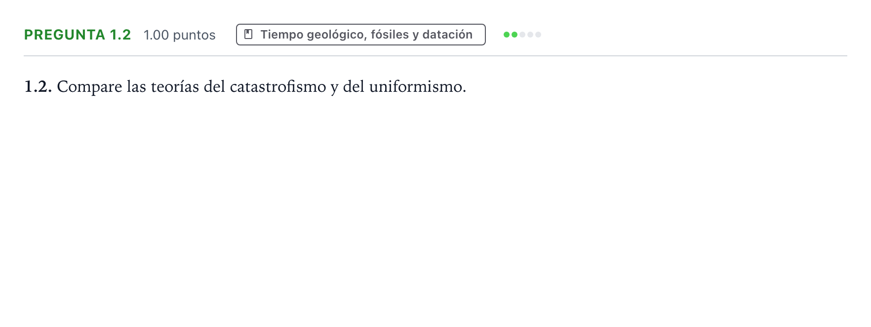 Enunciado: Pregunta 1.2 · Geología y Ciencias Ambientales PAU Galicia Ordinaria 2023