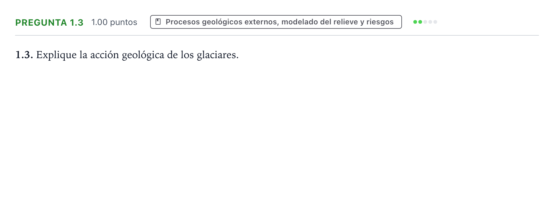 Enunciado: Pregunta 1.3 · Geología y Ciencias Ambientales PAU Galicia Ordinaria 2023