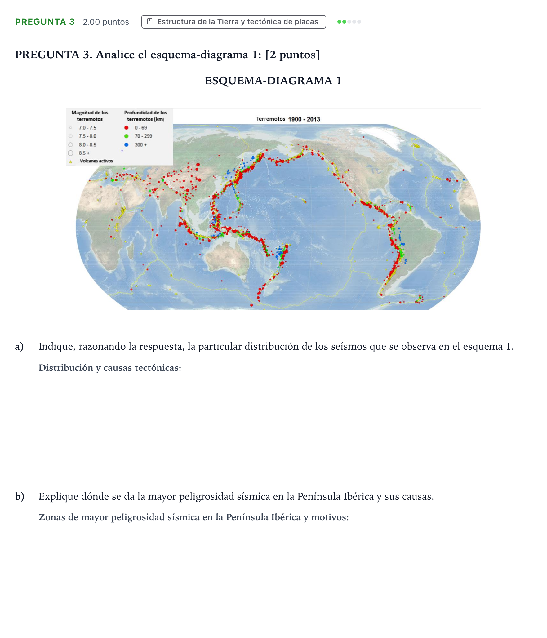 Enunciado: Pregunta 3 · Geología y Ciencias Ambientales PAU Galicia Ordinaria 2023