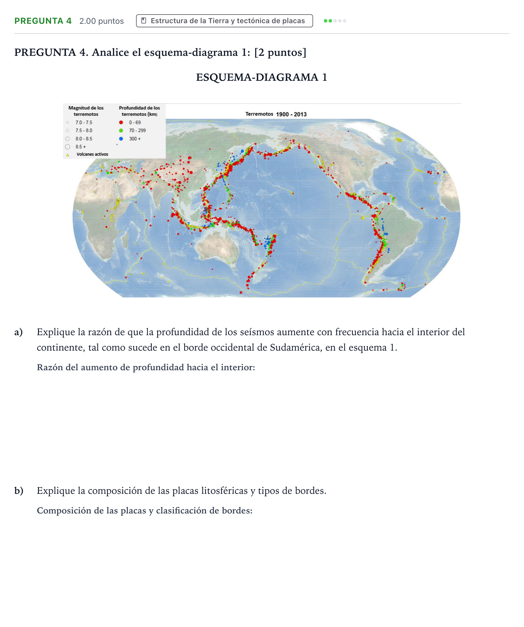 Enunciado: Pregunta 4 · Geología y Ciencias Ambientales PAU Galicia Ordinaria 2023
